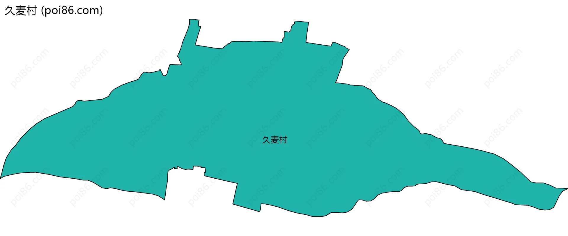 久麦村边界地图