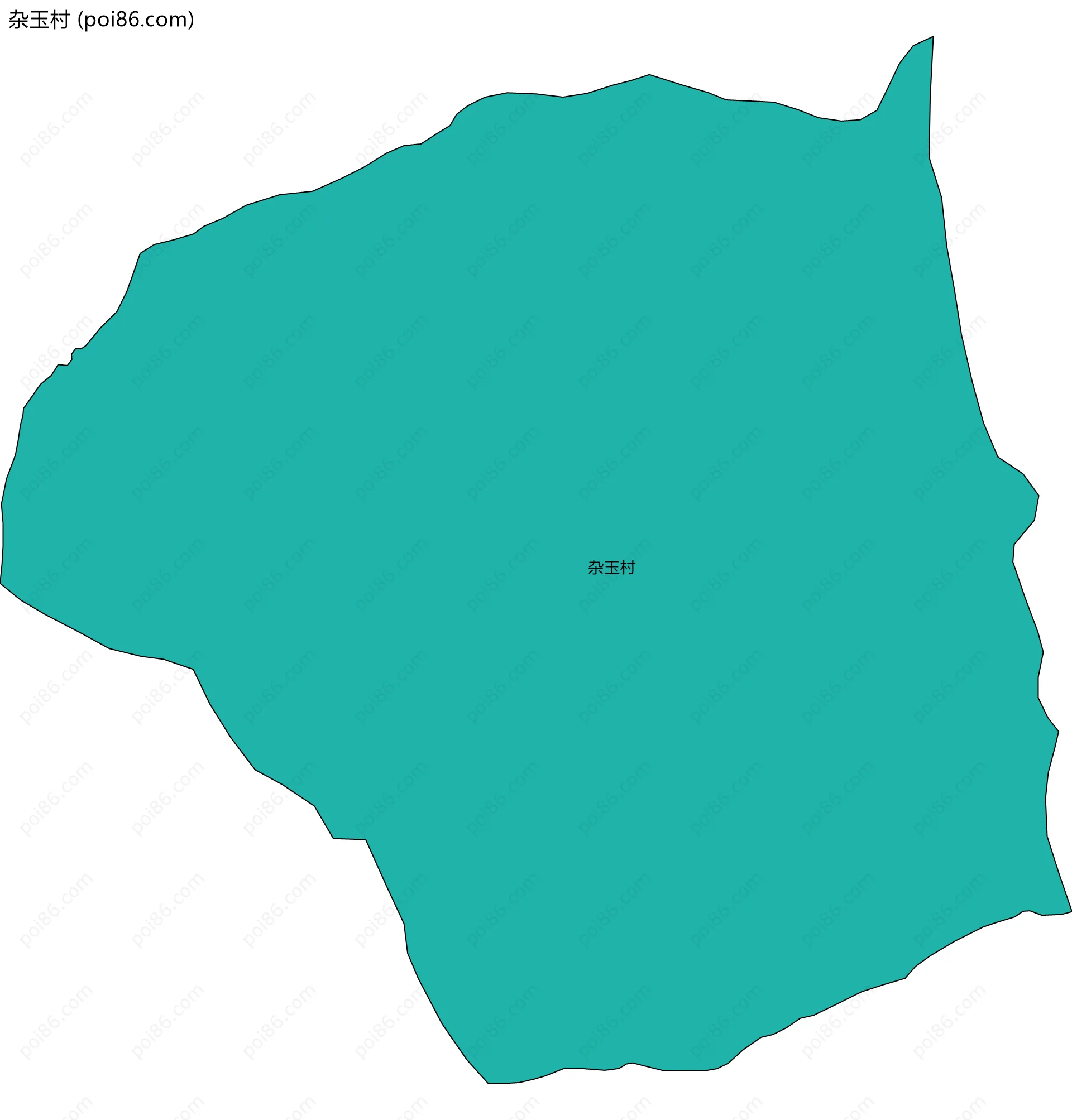 杂玉村边界地图