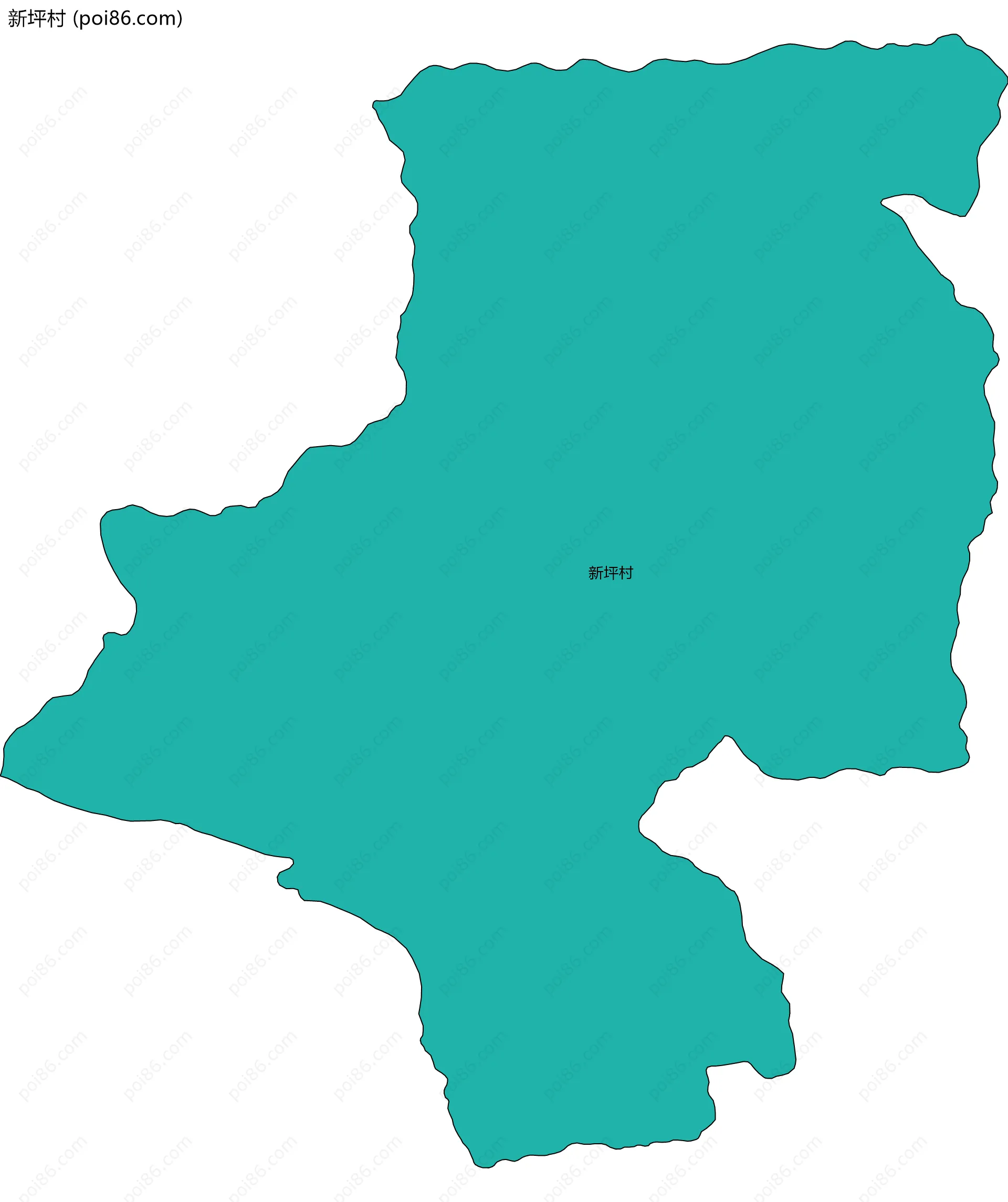 新坪村边界地图