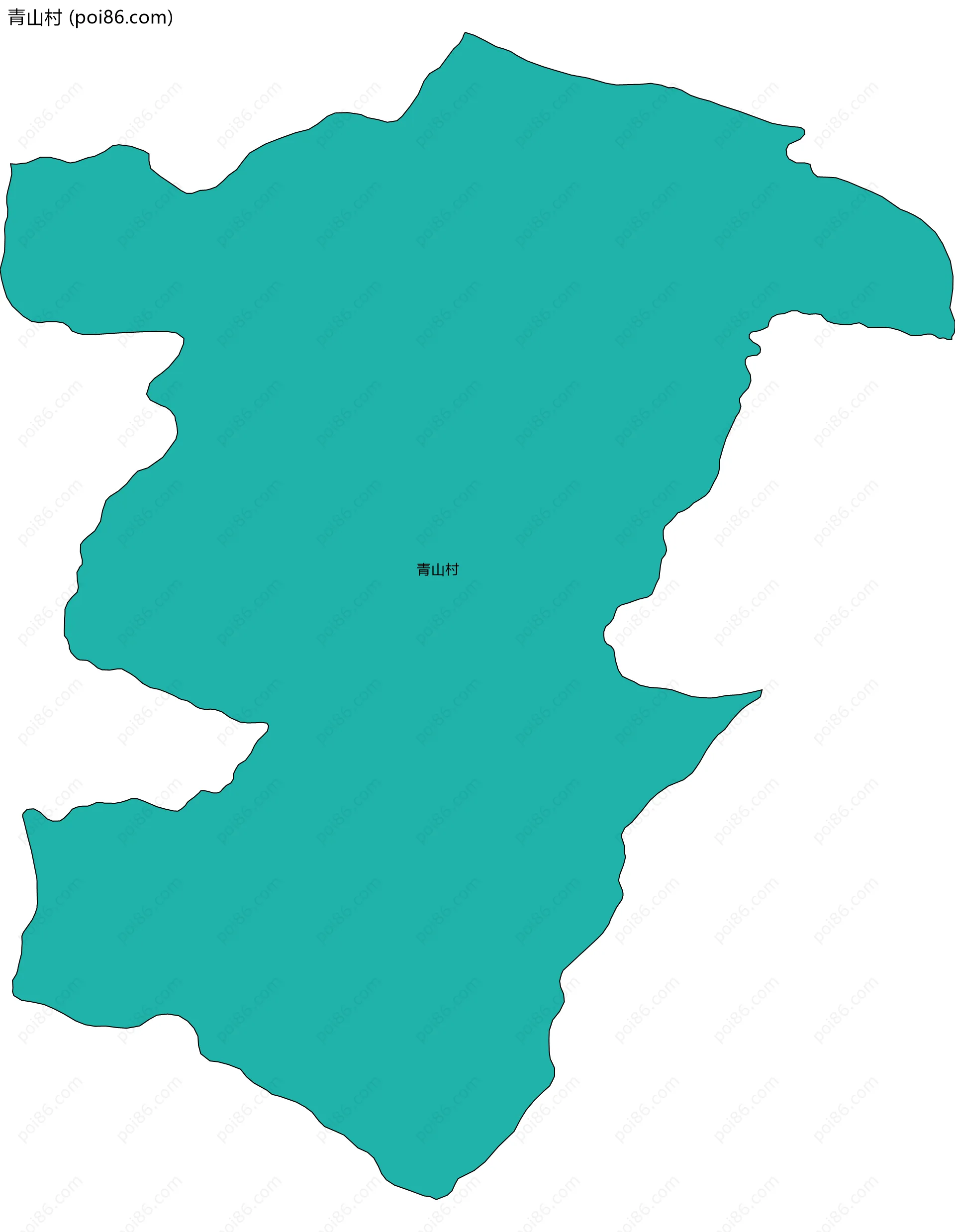 青山村边界地图