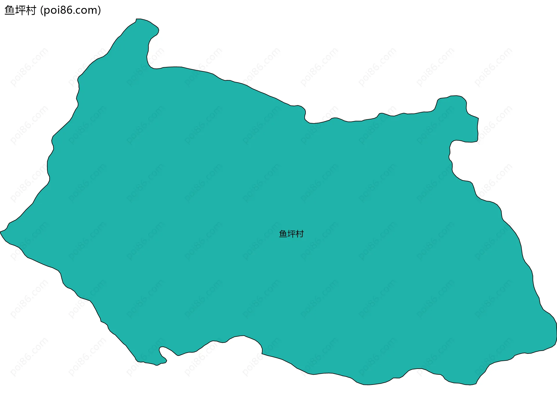 鱼坪村边界地图