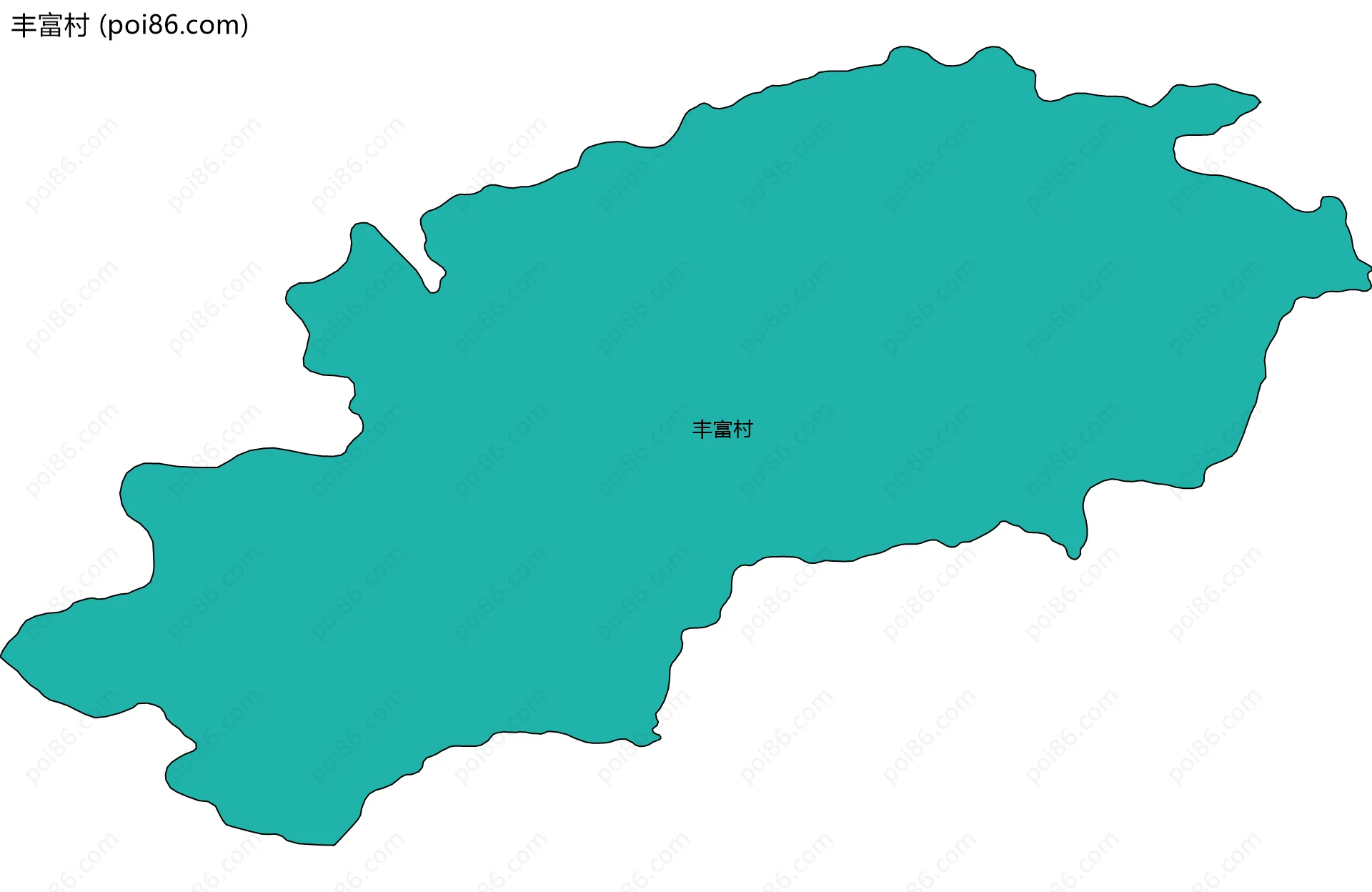 丰富村边界地图