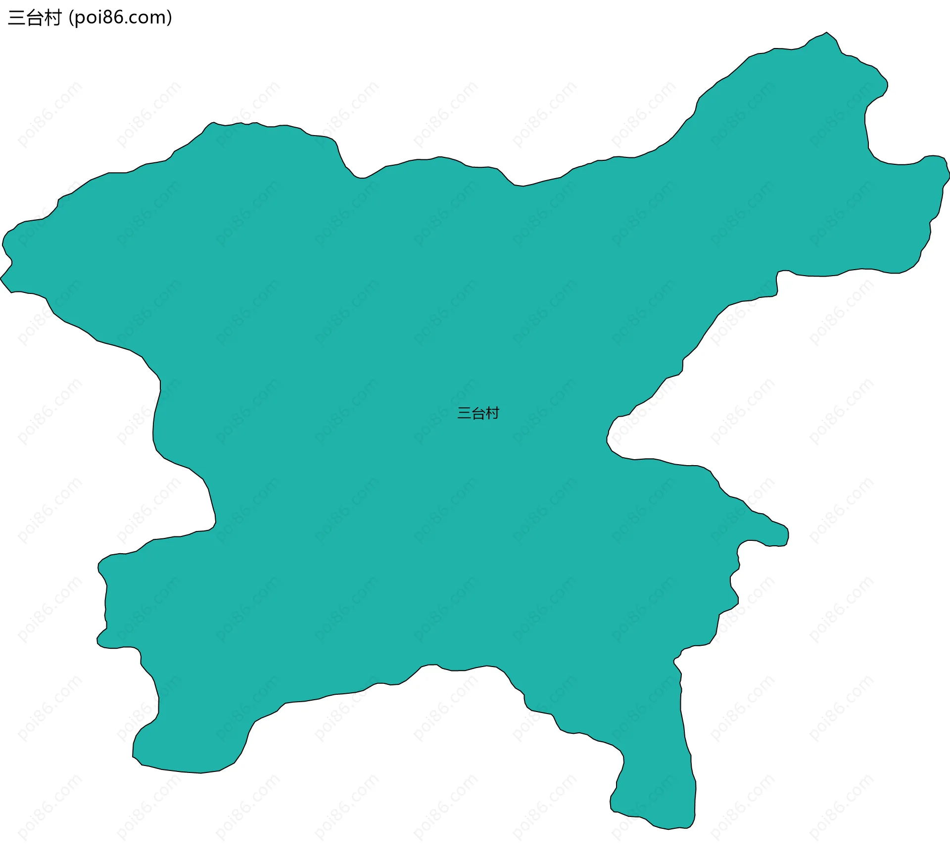 三台村边界地图