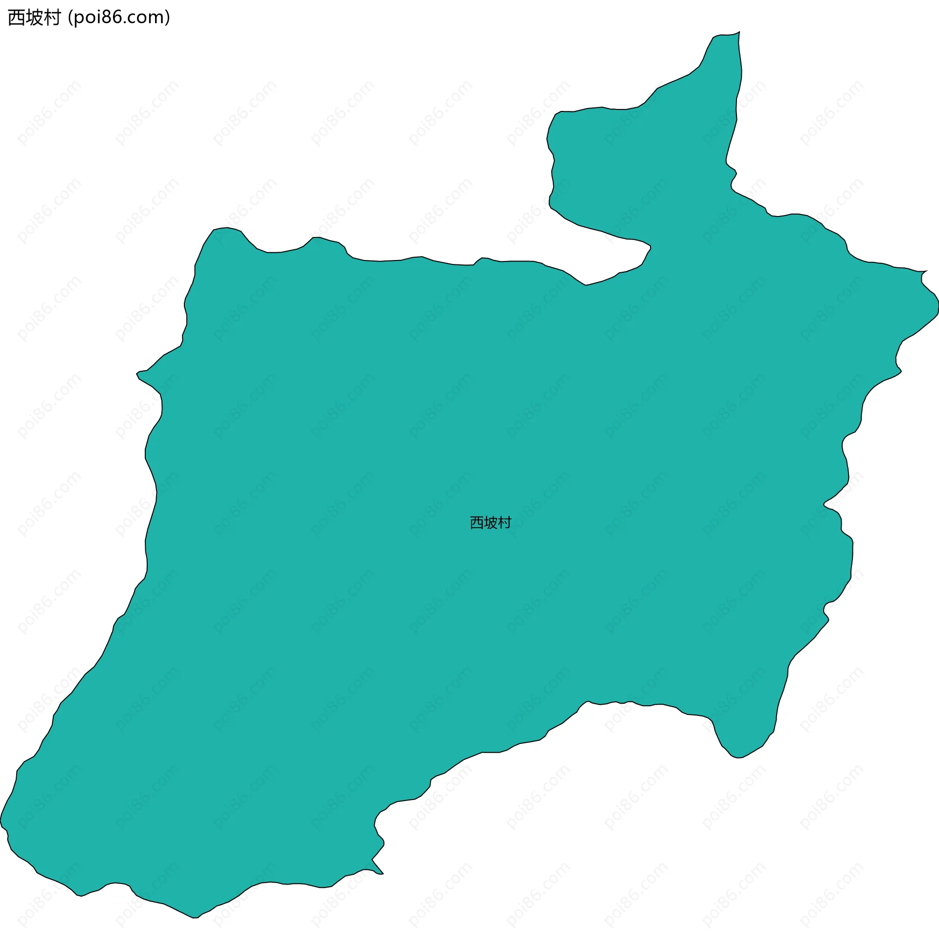 西坡村边界地图