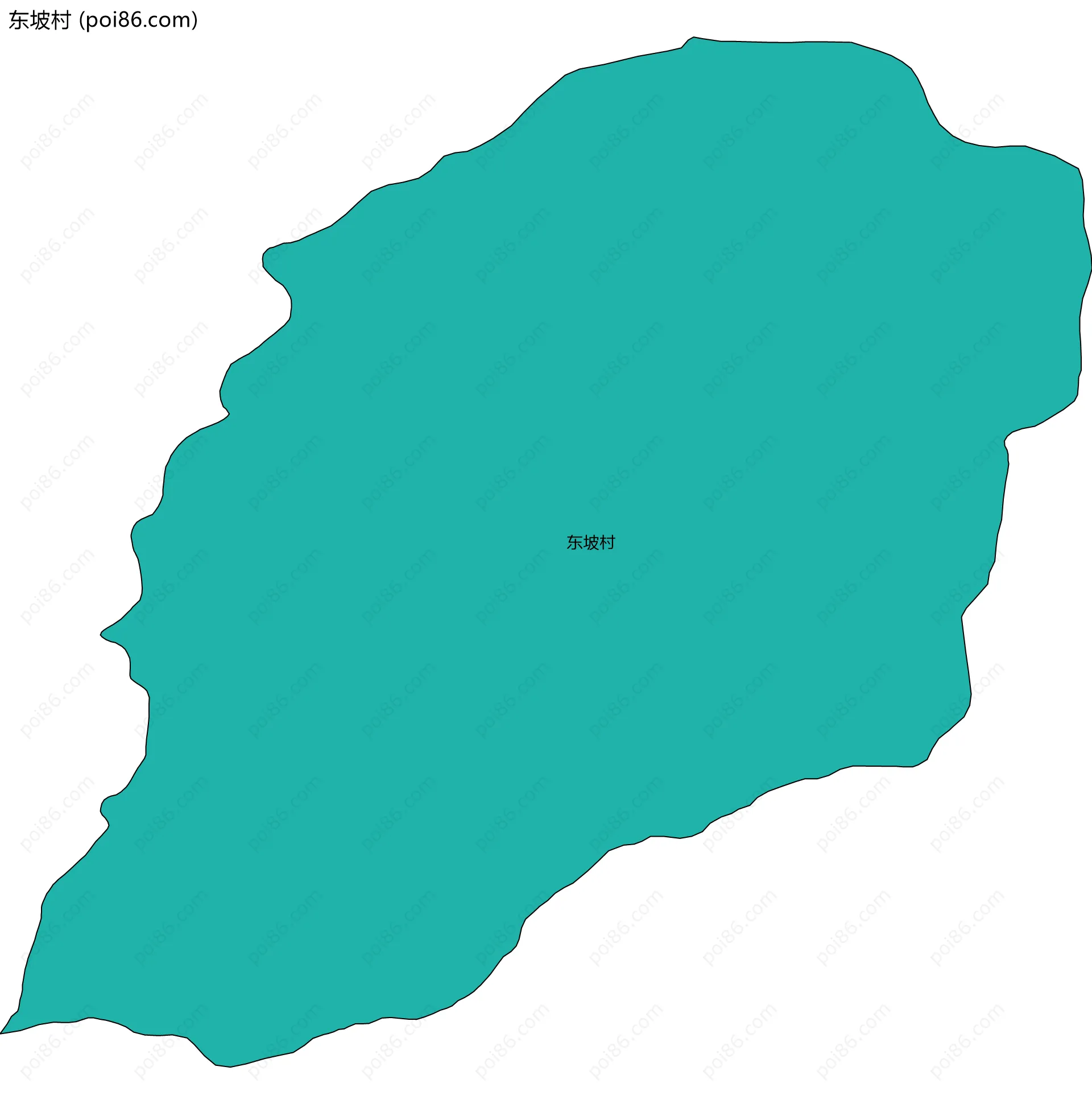 东坡村边界地图