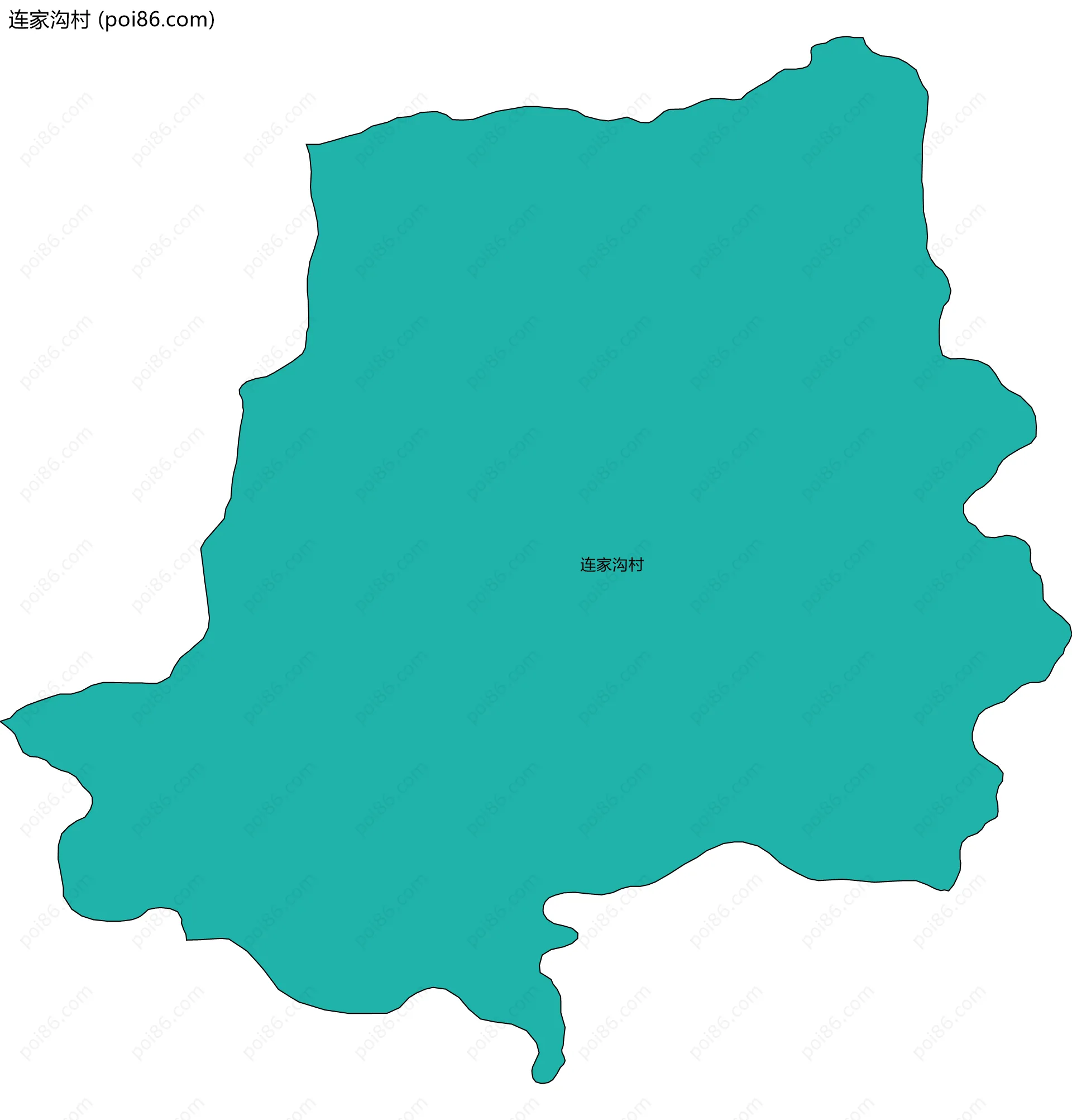 连家沟村边界地图