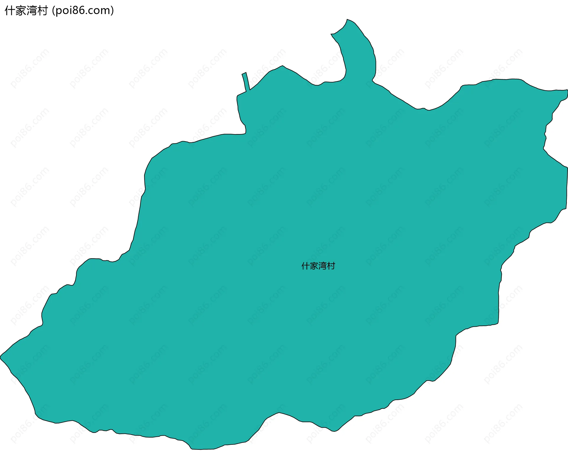 什家湾村边界地图