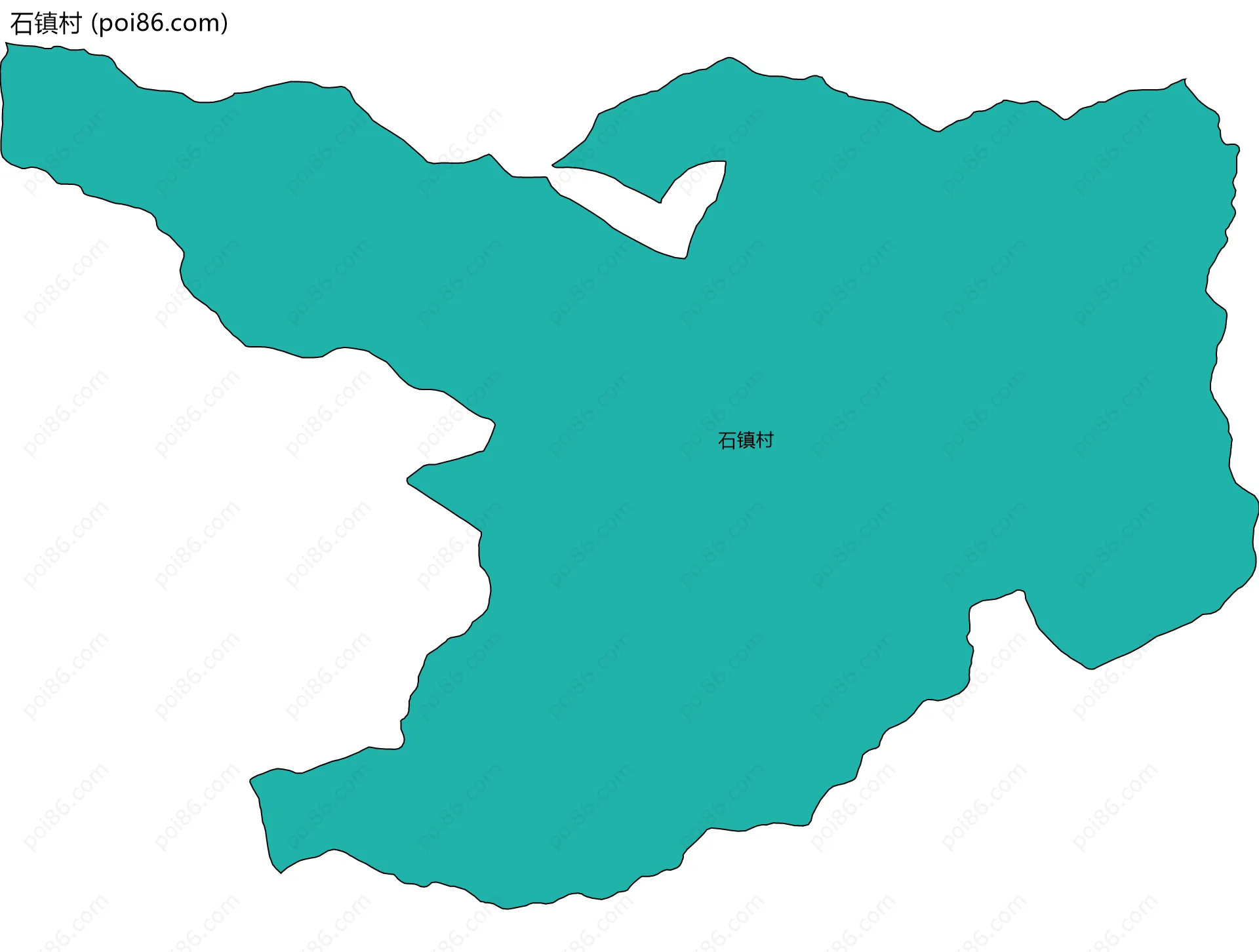 石镇村边界地图