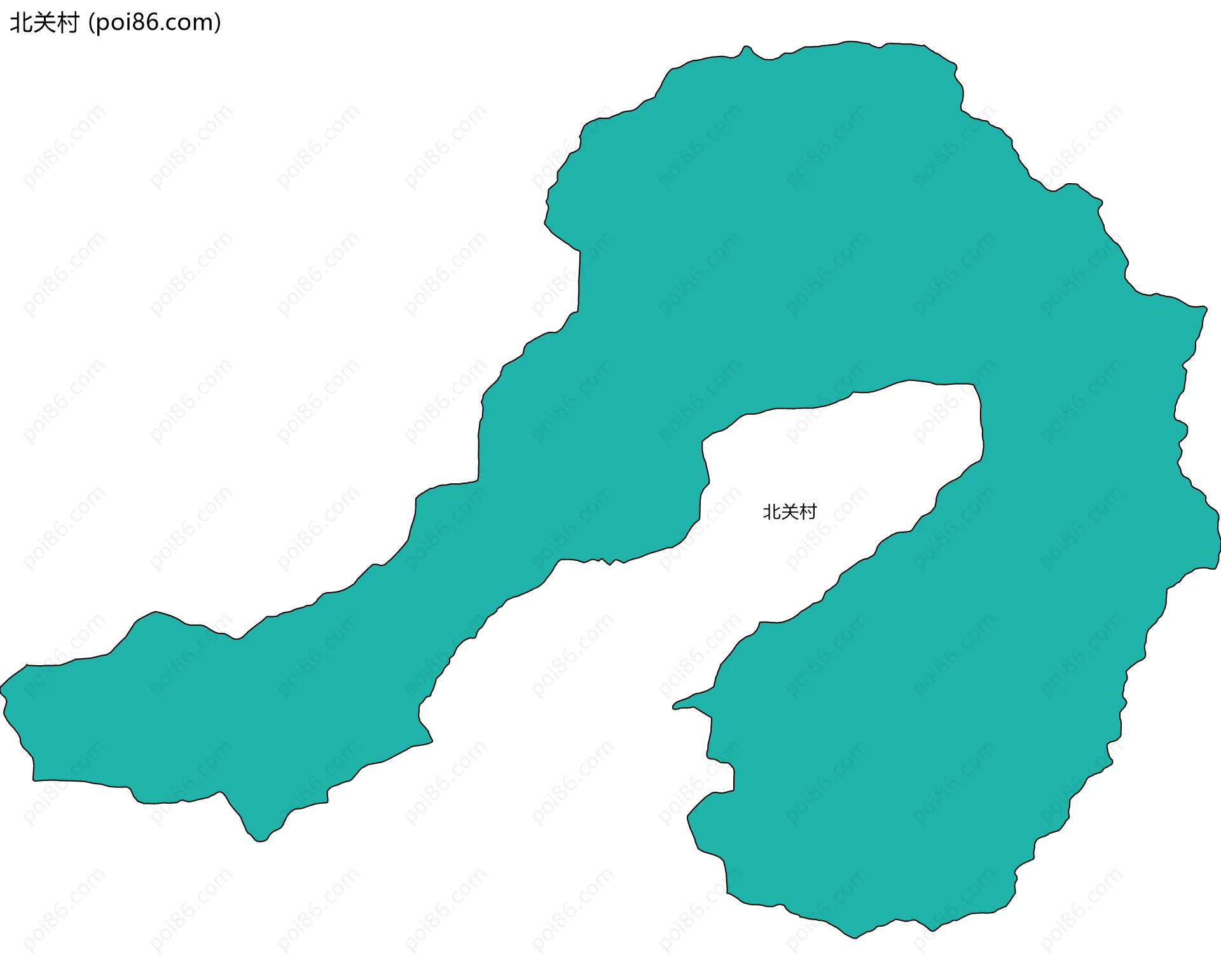 北关村边界地图