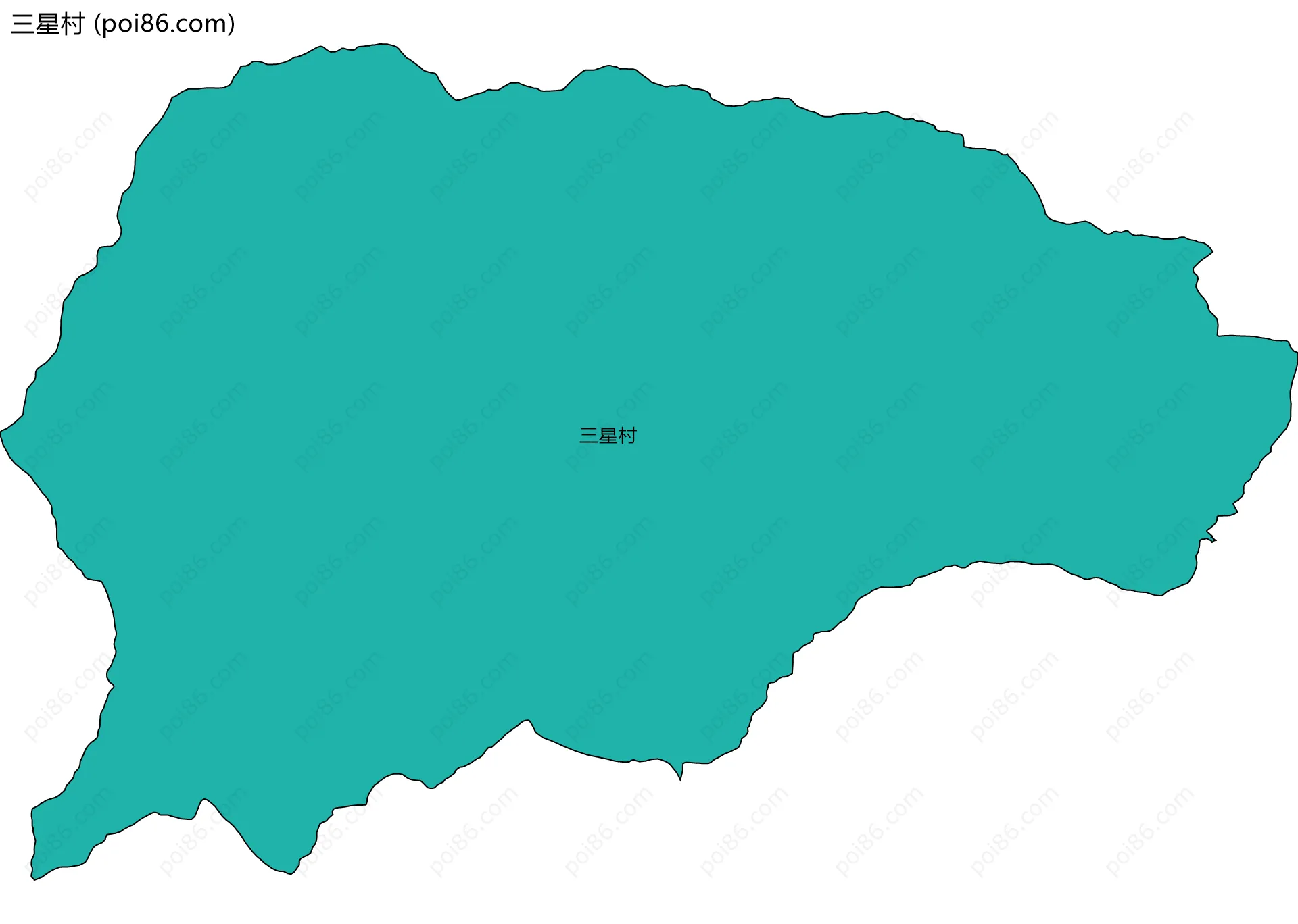 三星村边界地图