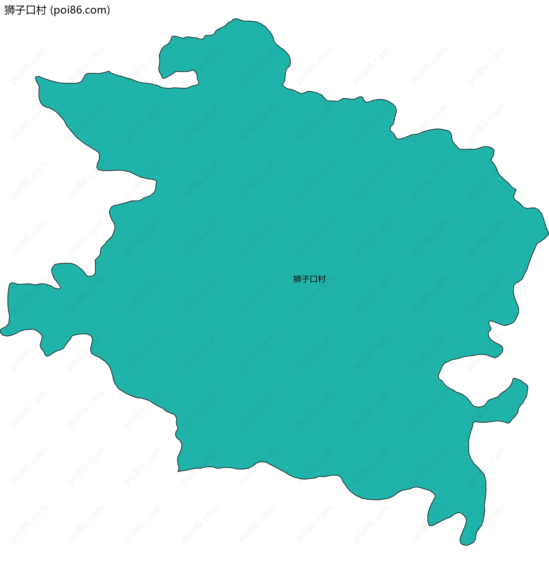 狮子口村边界地图