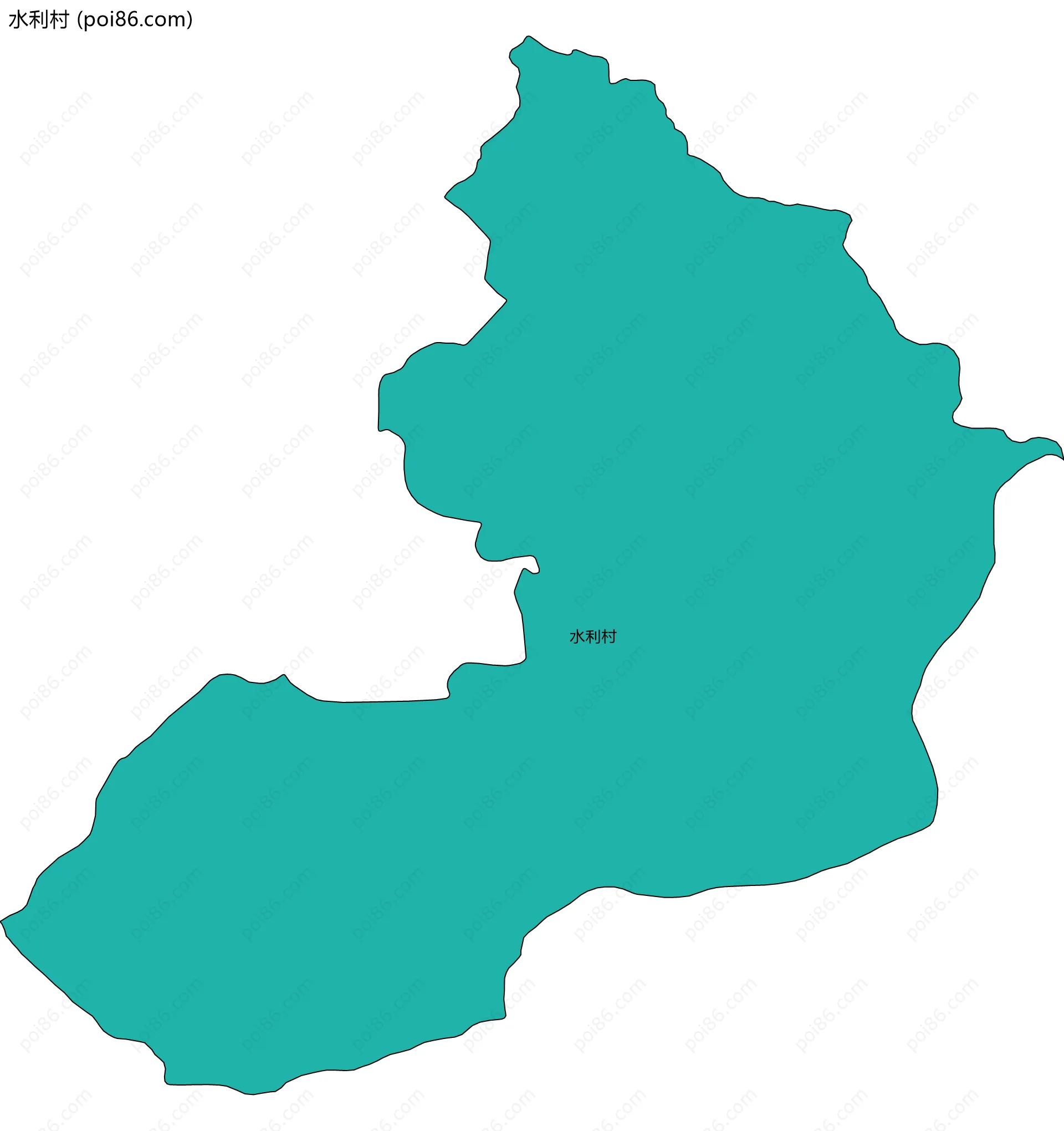 水利村边界地图