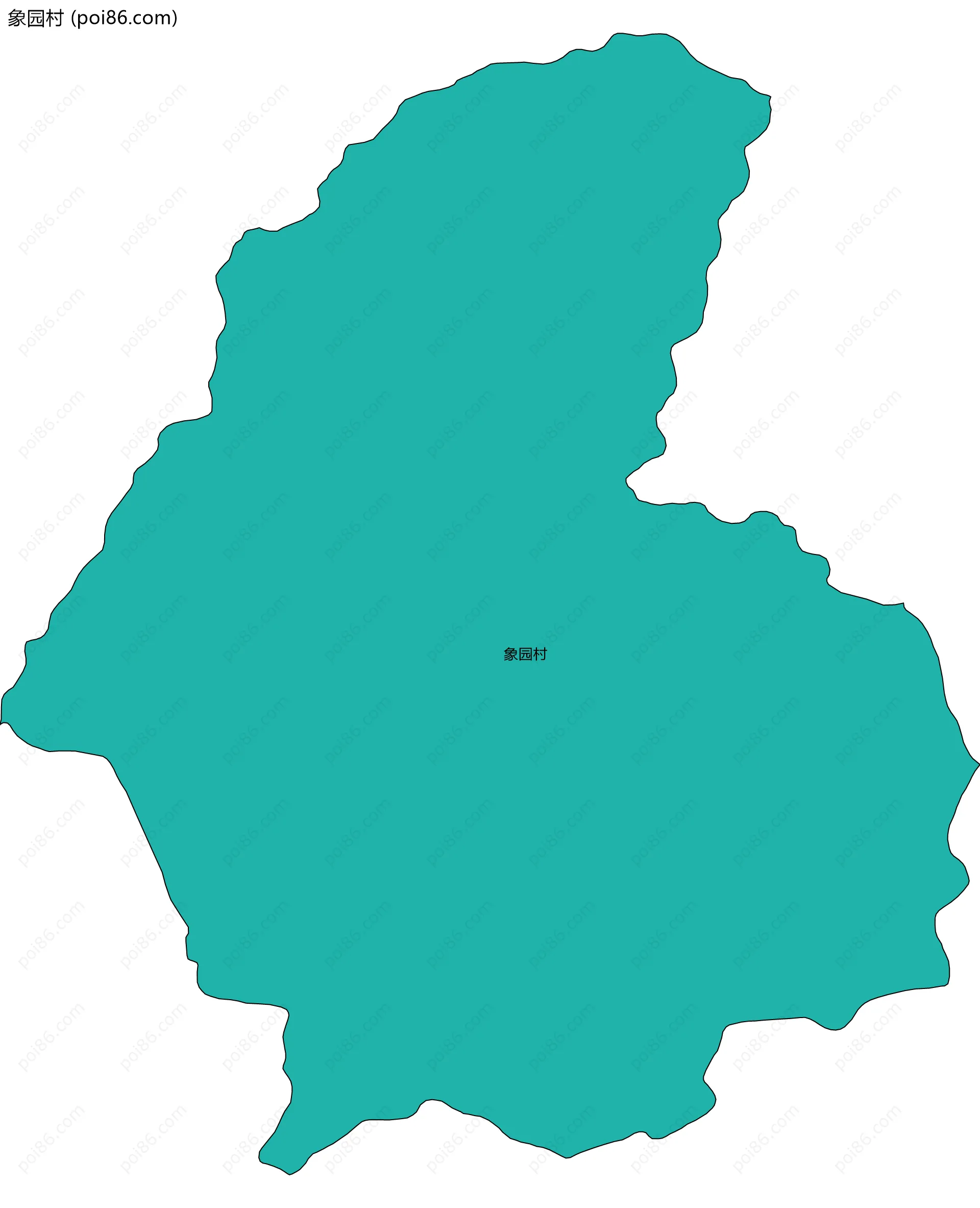 象园村边界地图