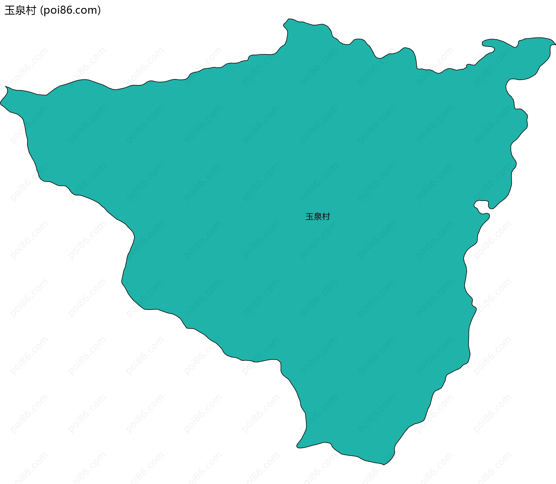 玉泉村边界地图