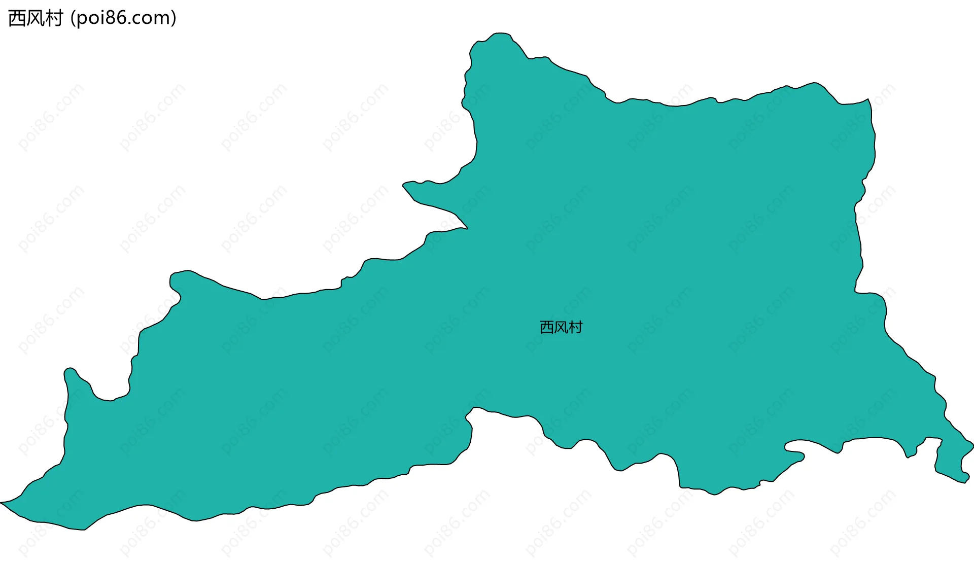 西风村边界地图