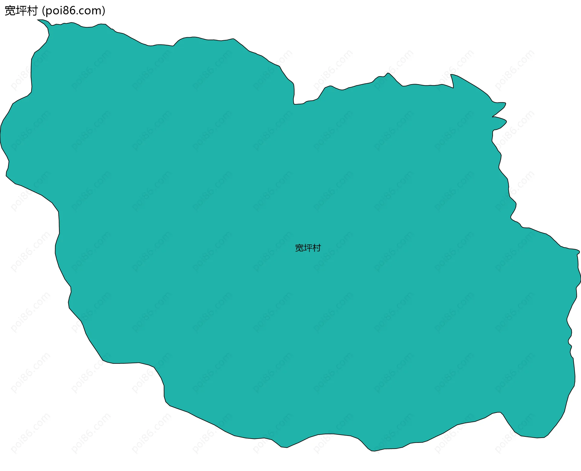宽坪村边界地图
