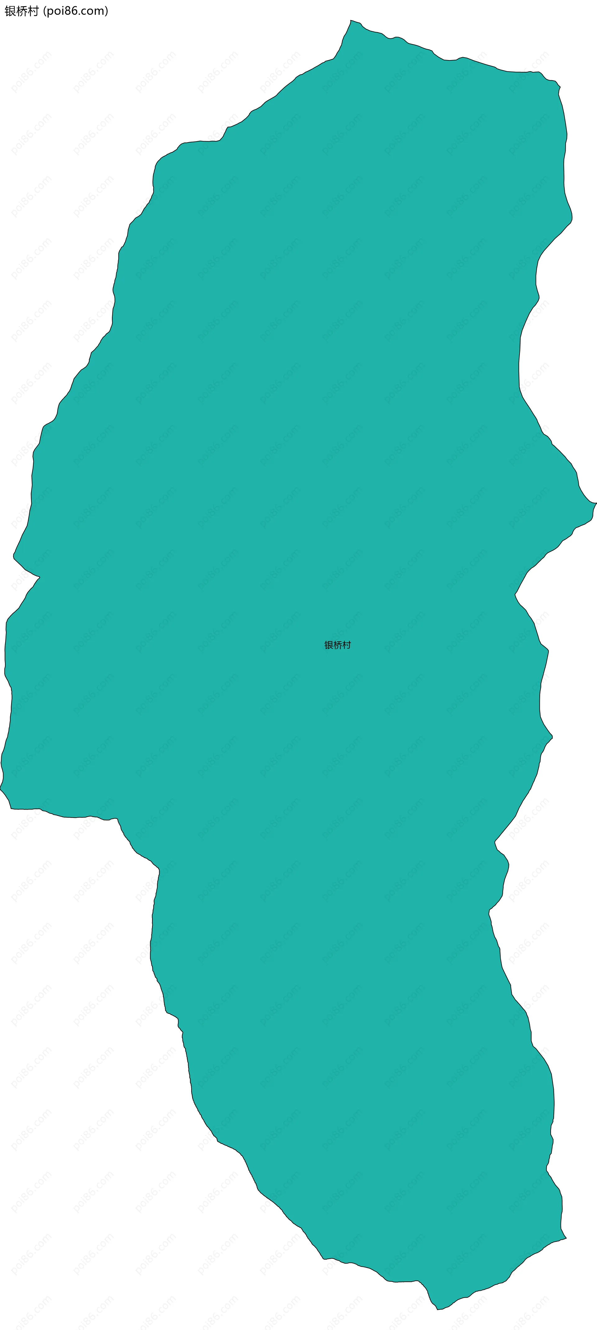 银桥村边界地图