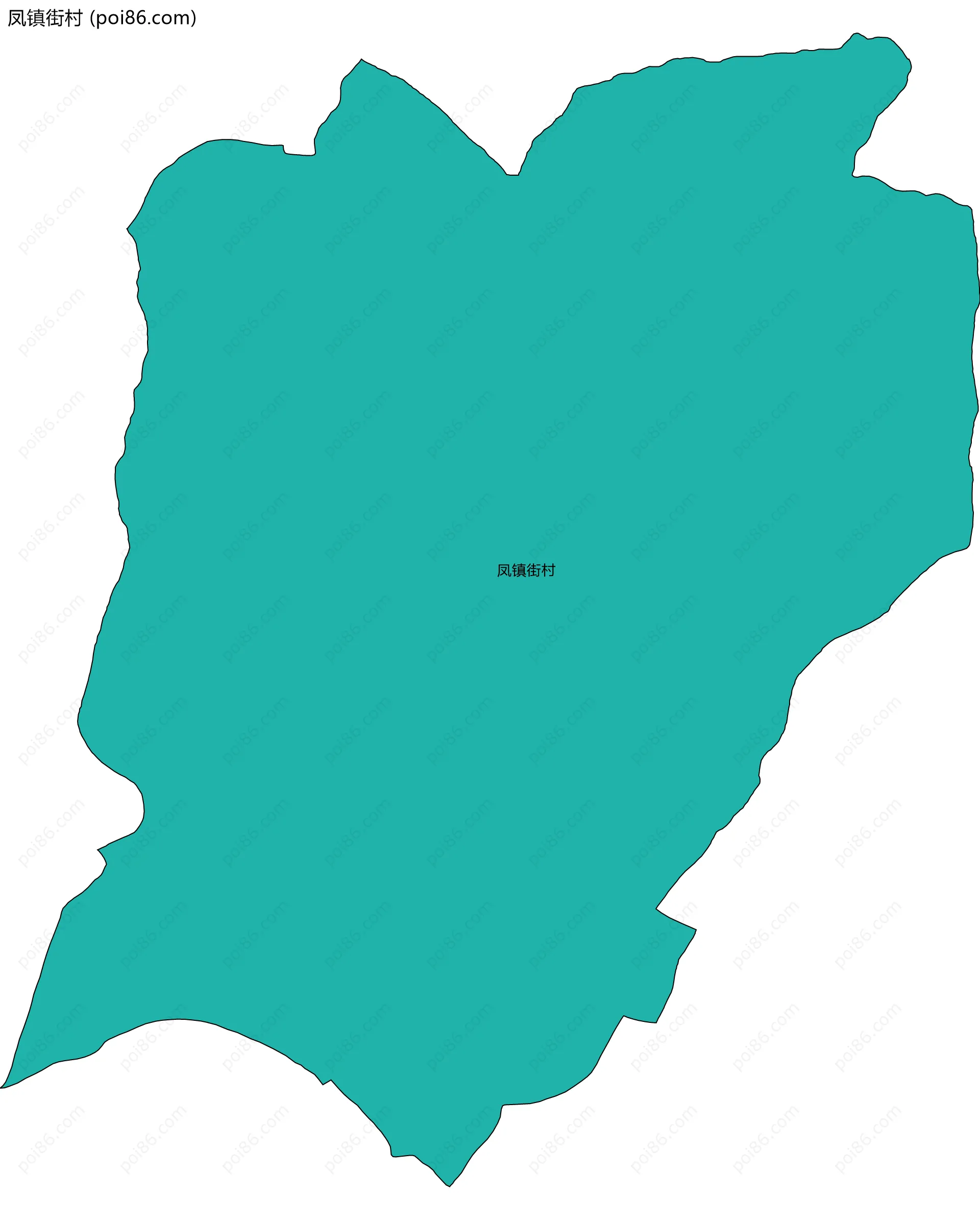 凤镇街村边界地图