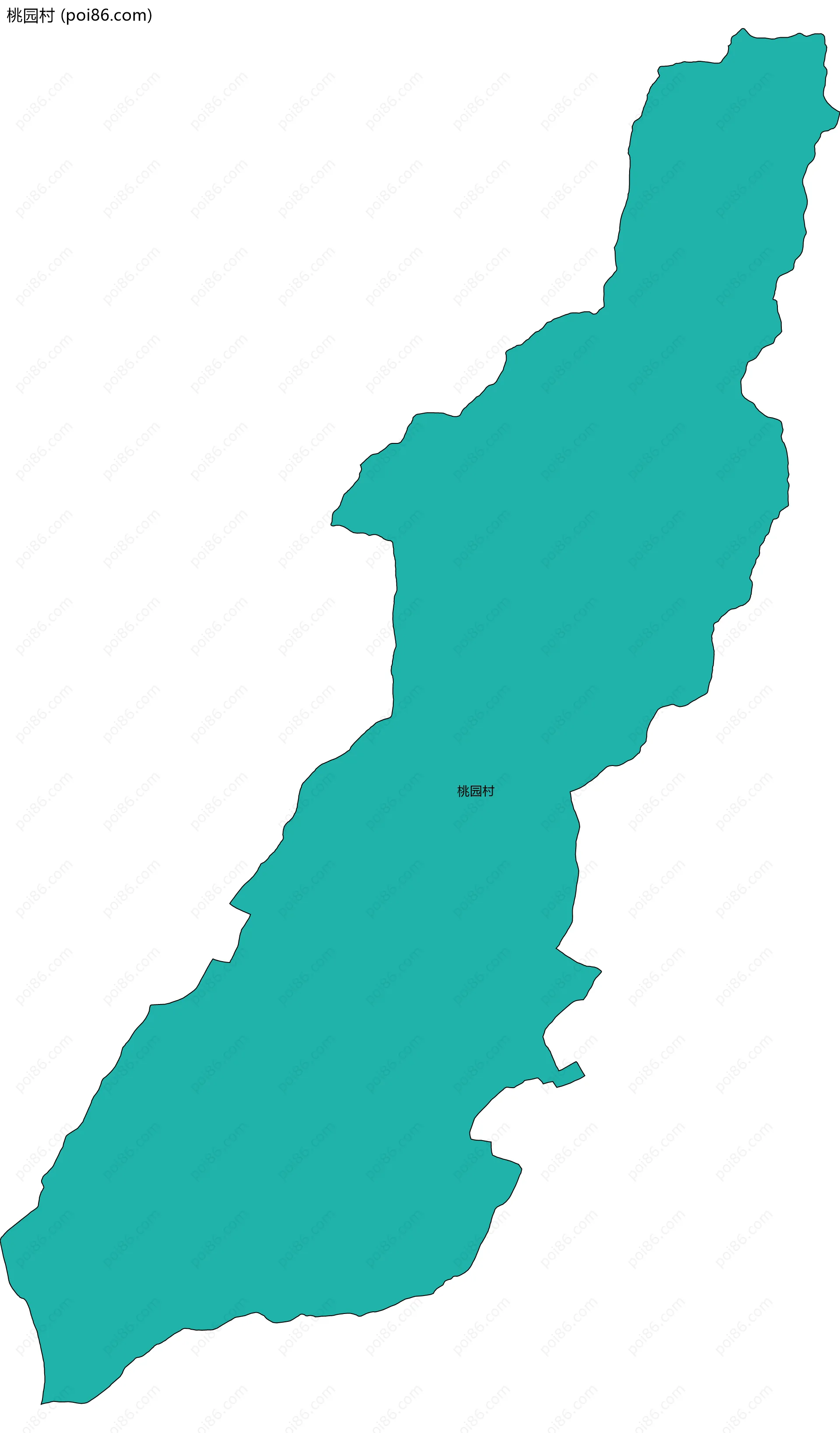 桃园村边界地图