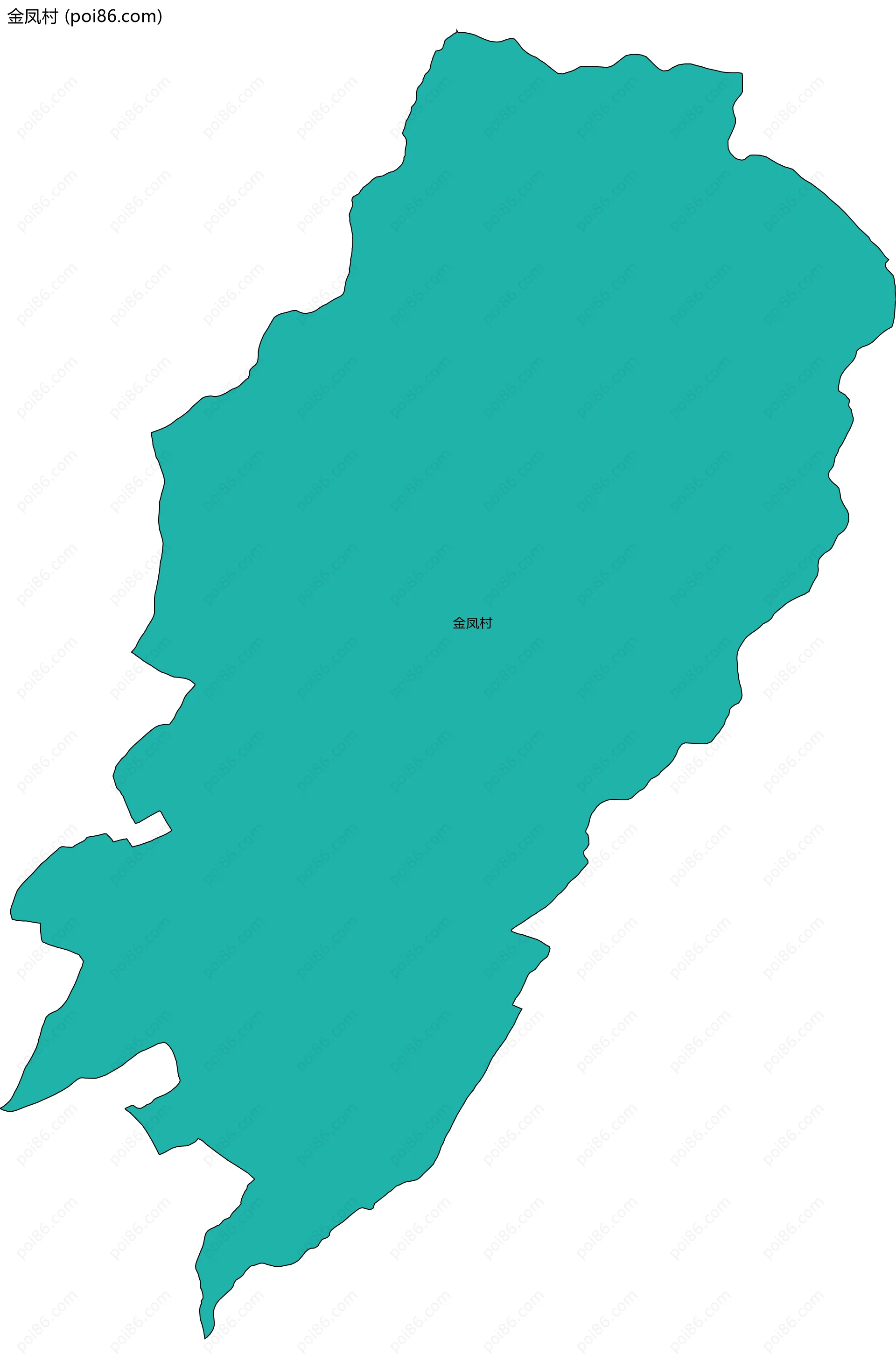金凤村边界地图
