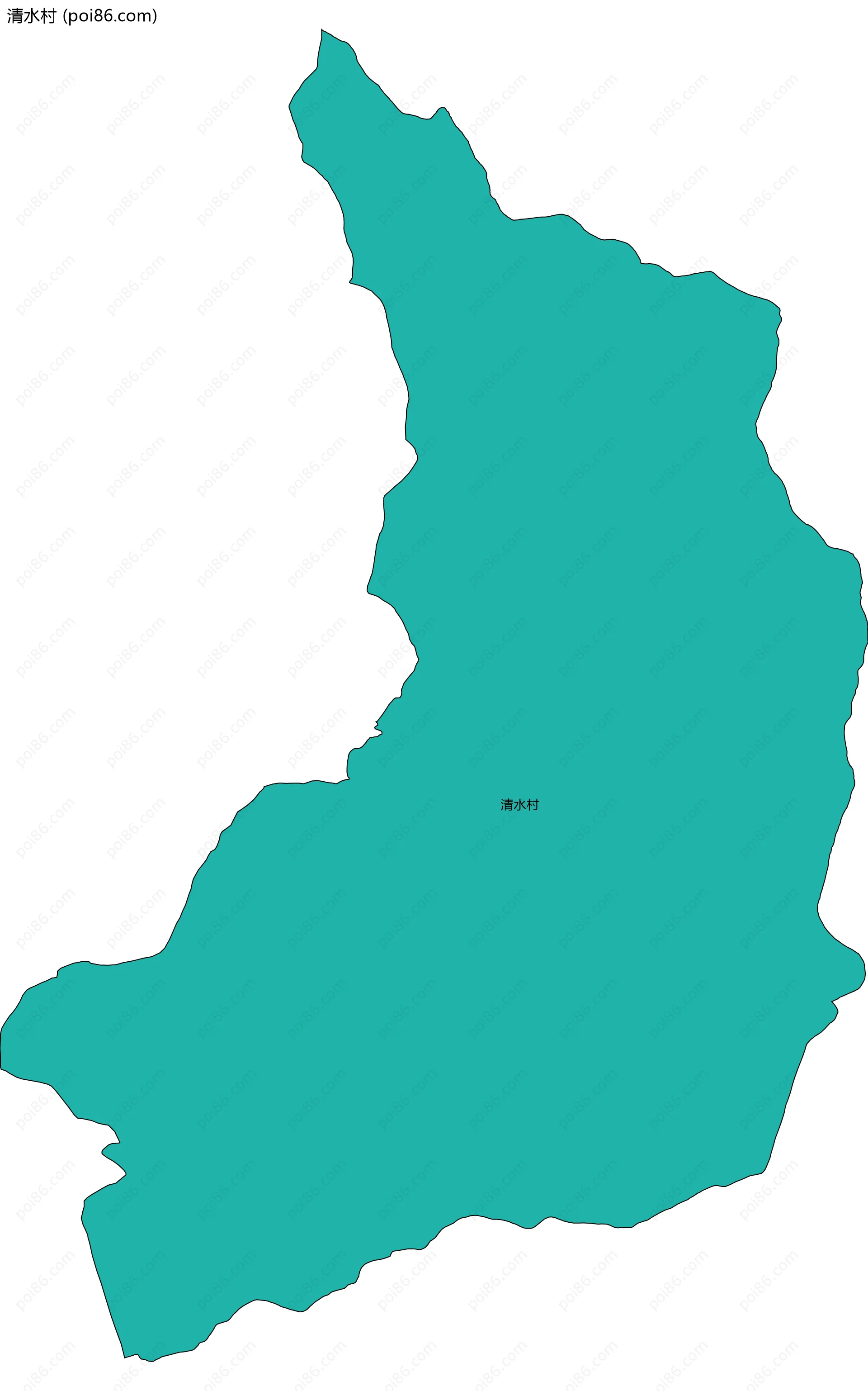 清水村边界地图