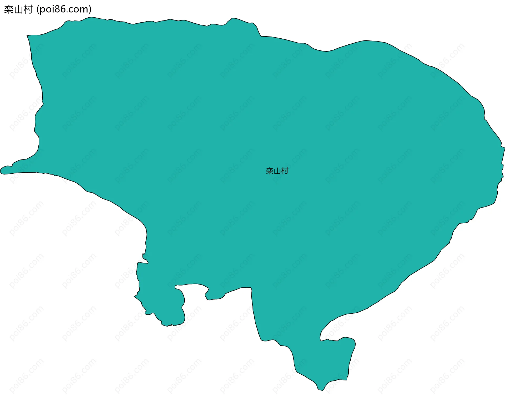 栾山村边界地图