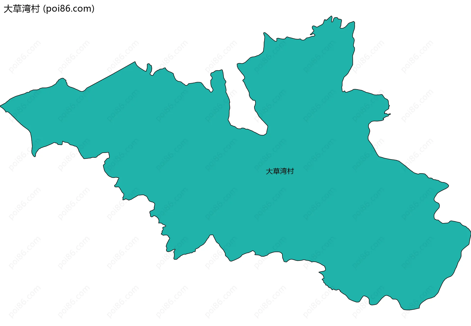 大草湾村边界地图