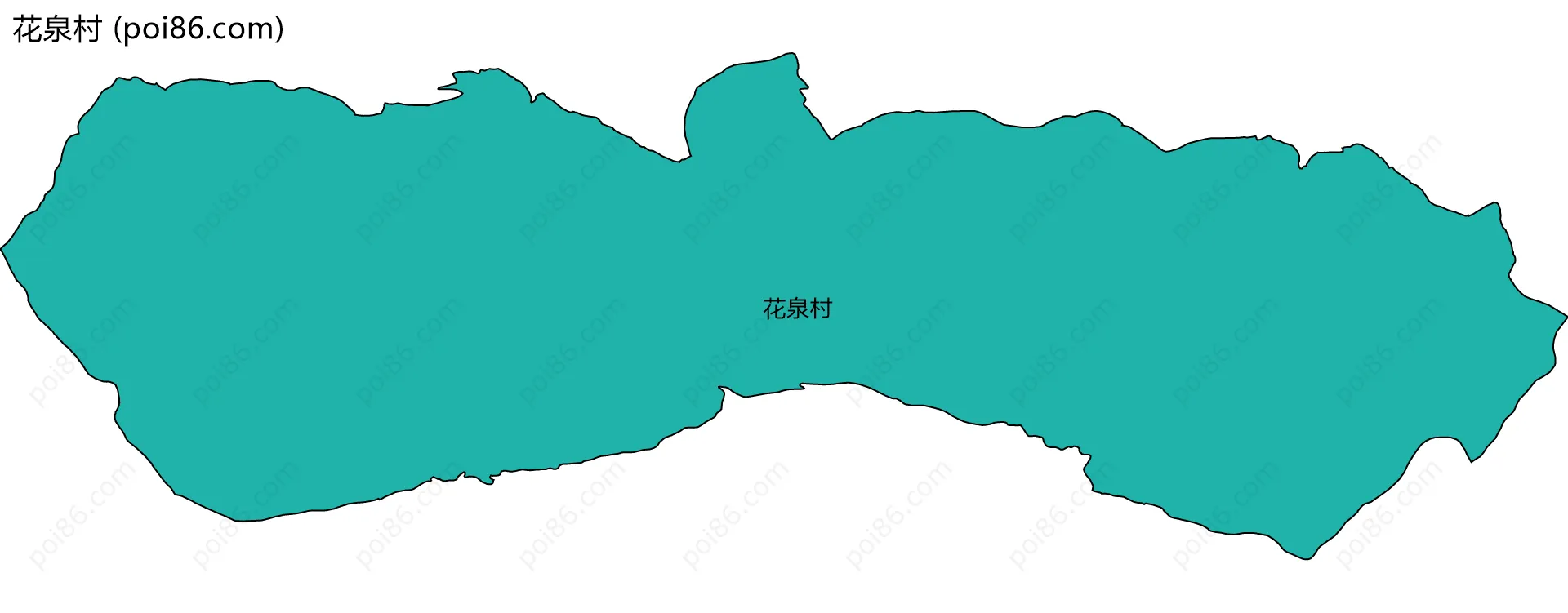 花泉村边界地图