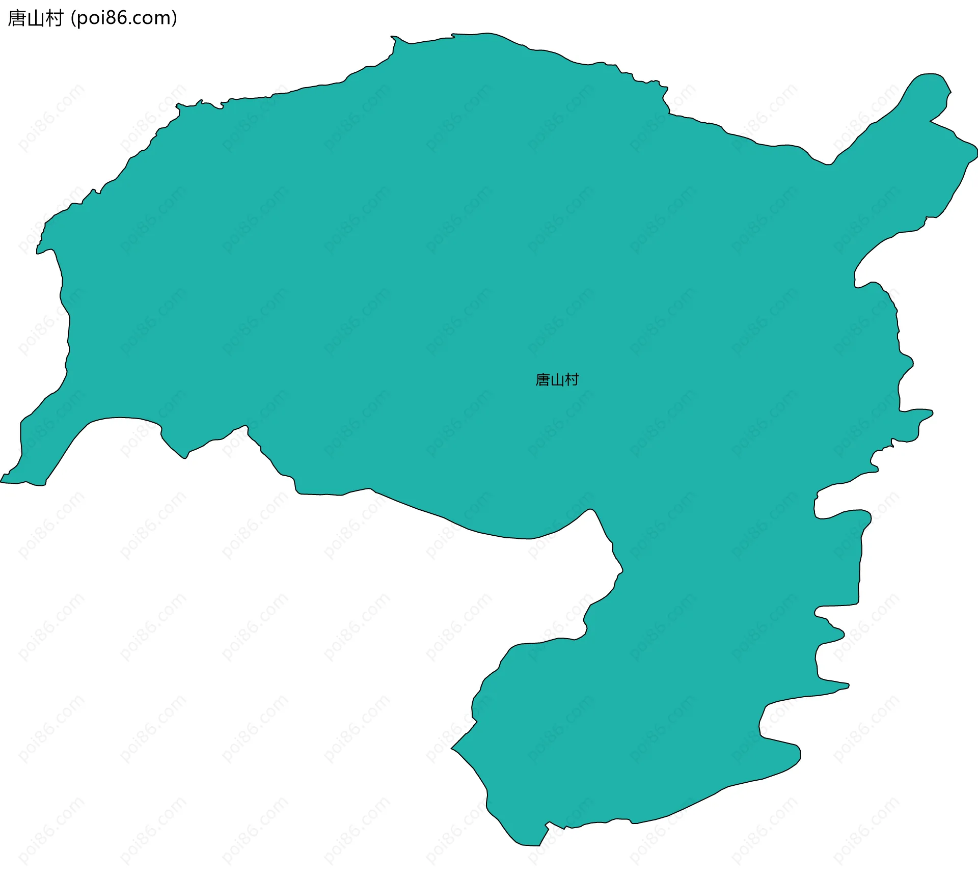 唐山村边界地图