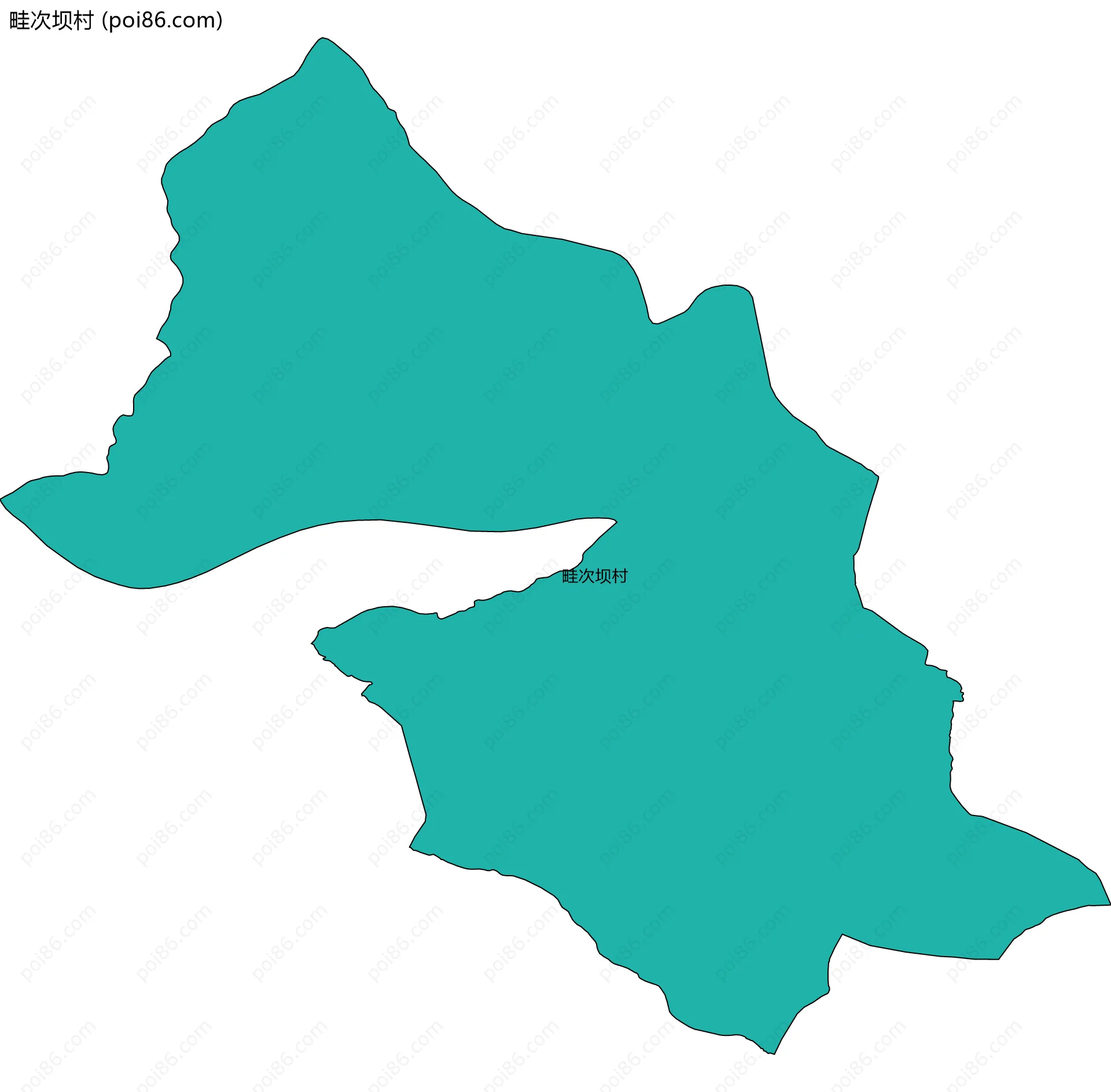 畦次坝村边界地图