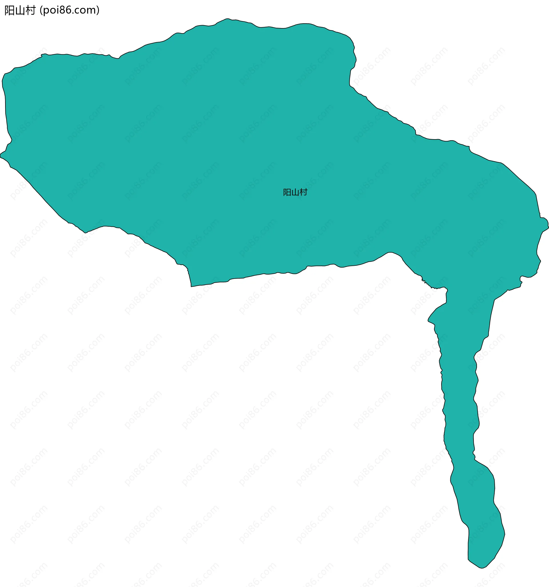阳山村边界地图