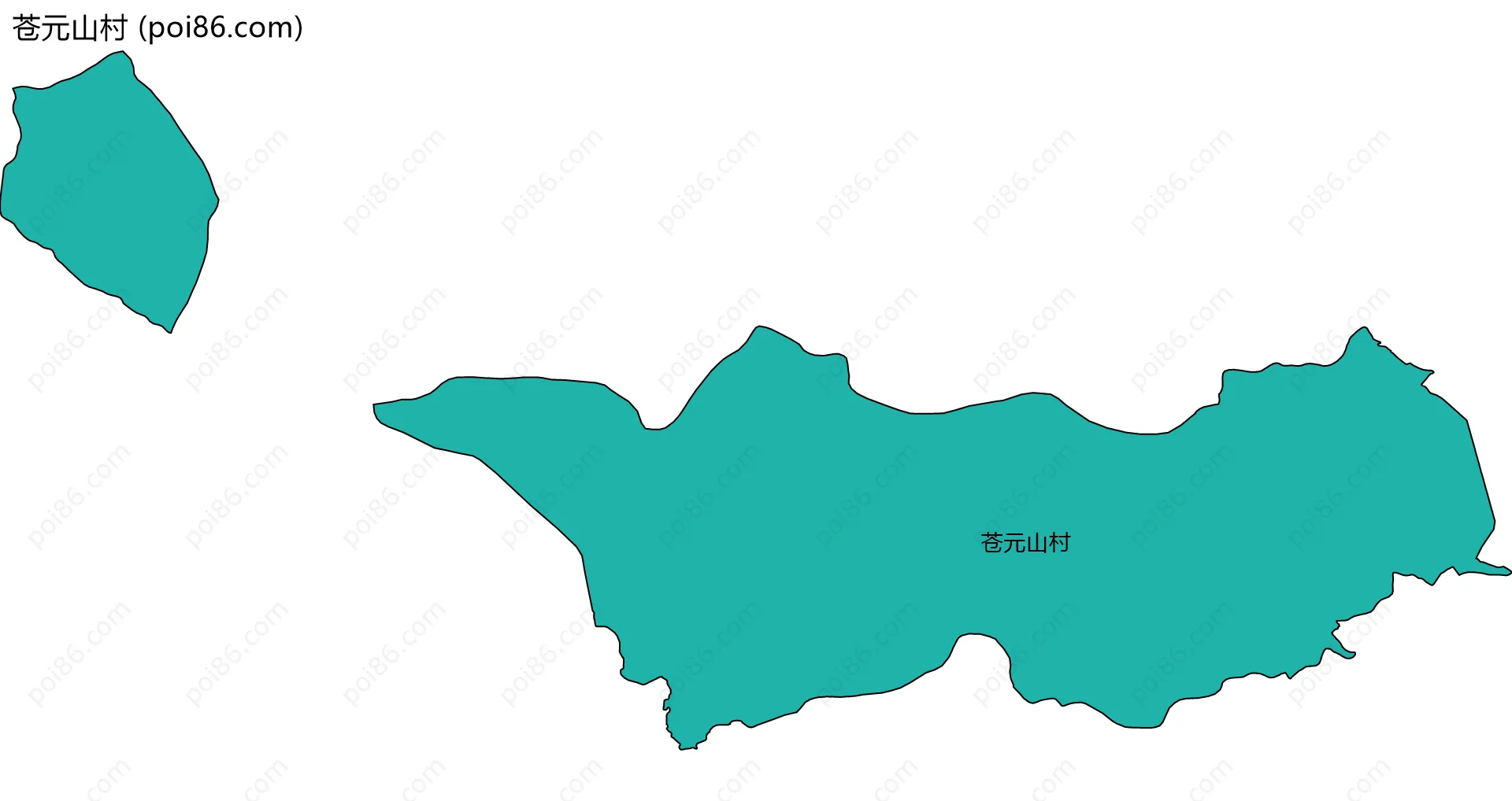 苍元山村边界地图