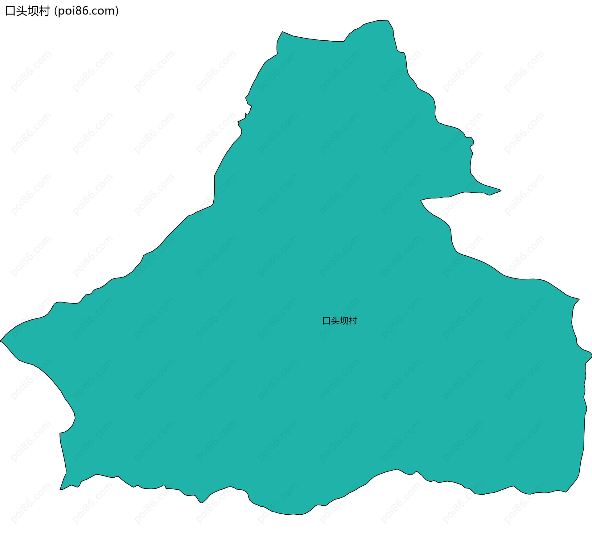 口头坝村边界地图
