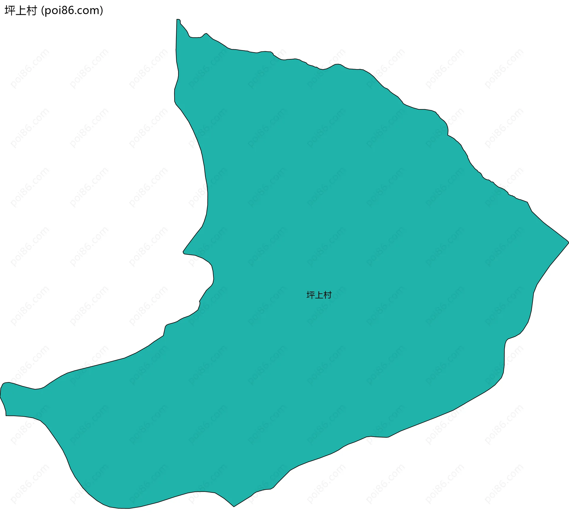 坪上村边界地图