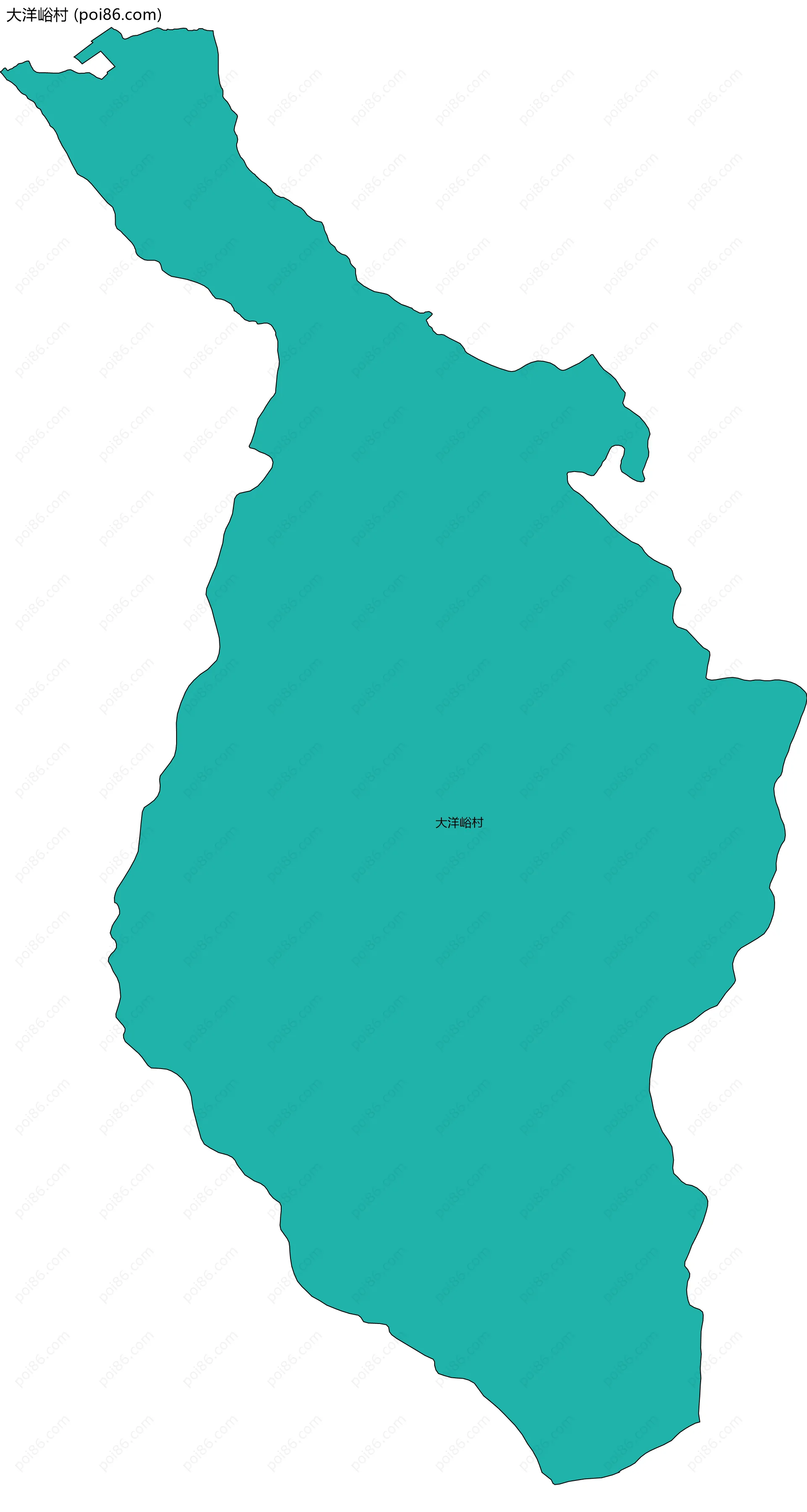 大洋峪村边界地图