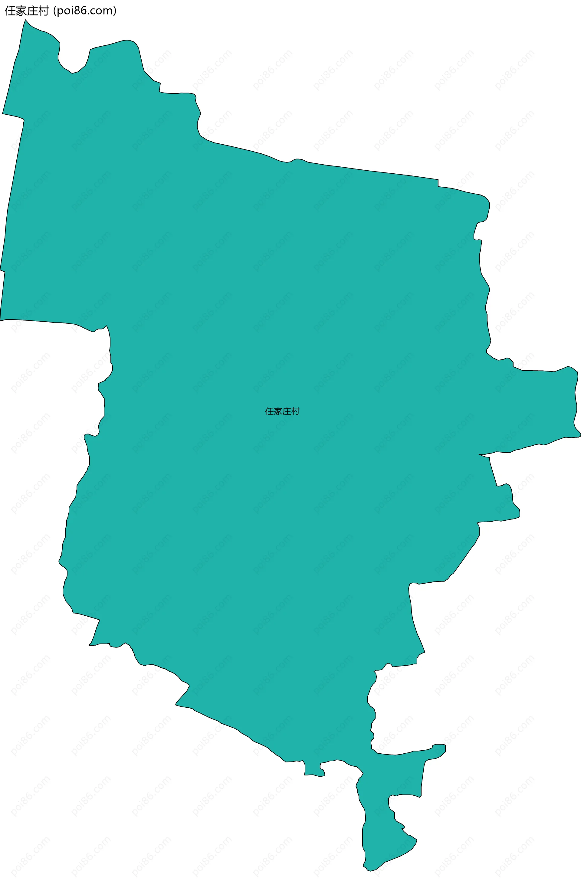 任家庄村边界地图