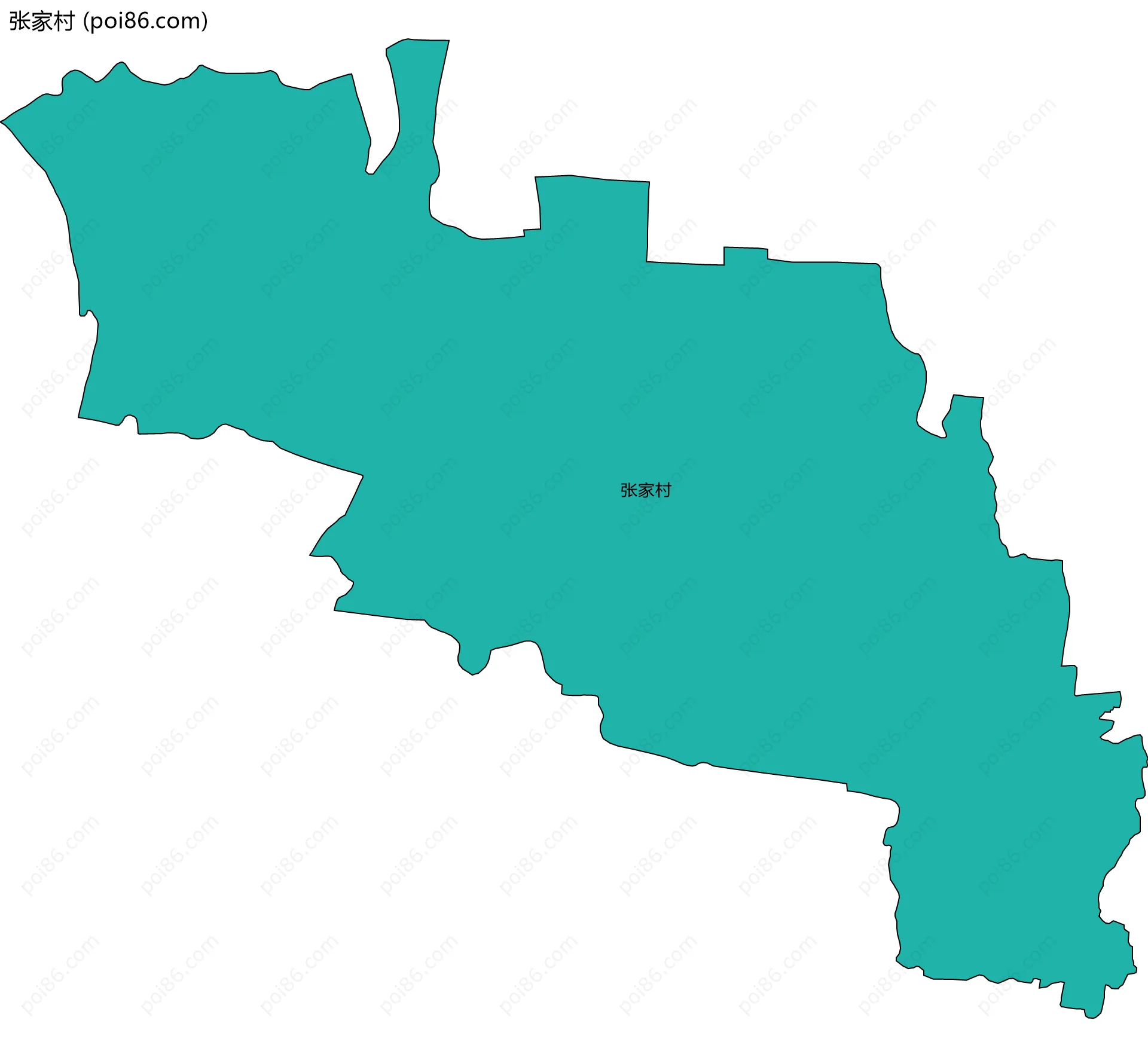 张家村边界地图