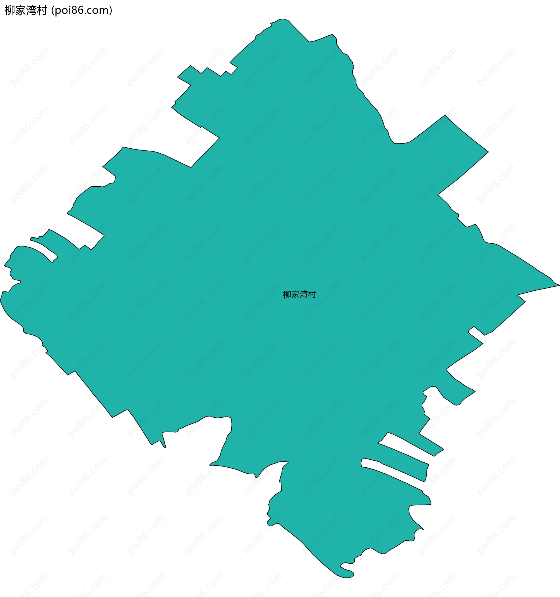 柳家湾村边界地图