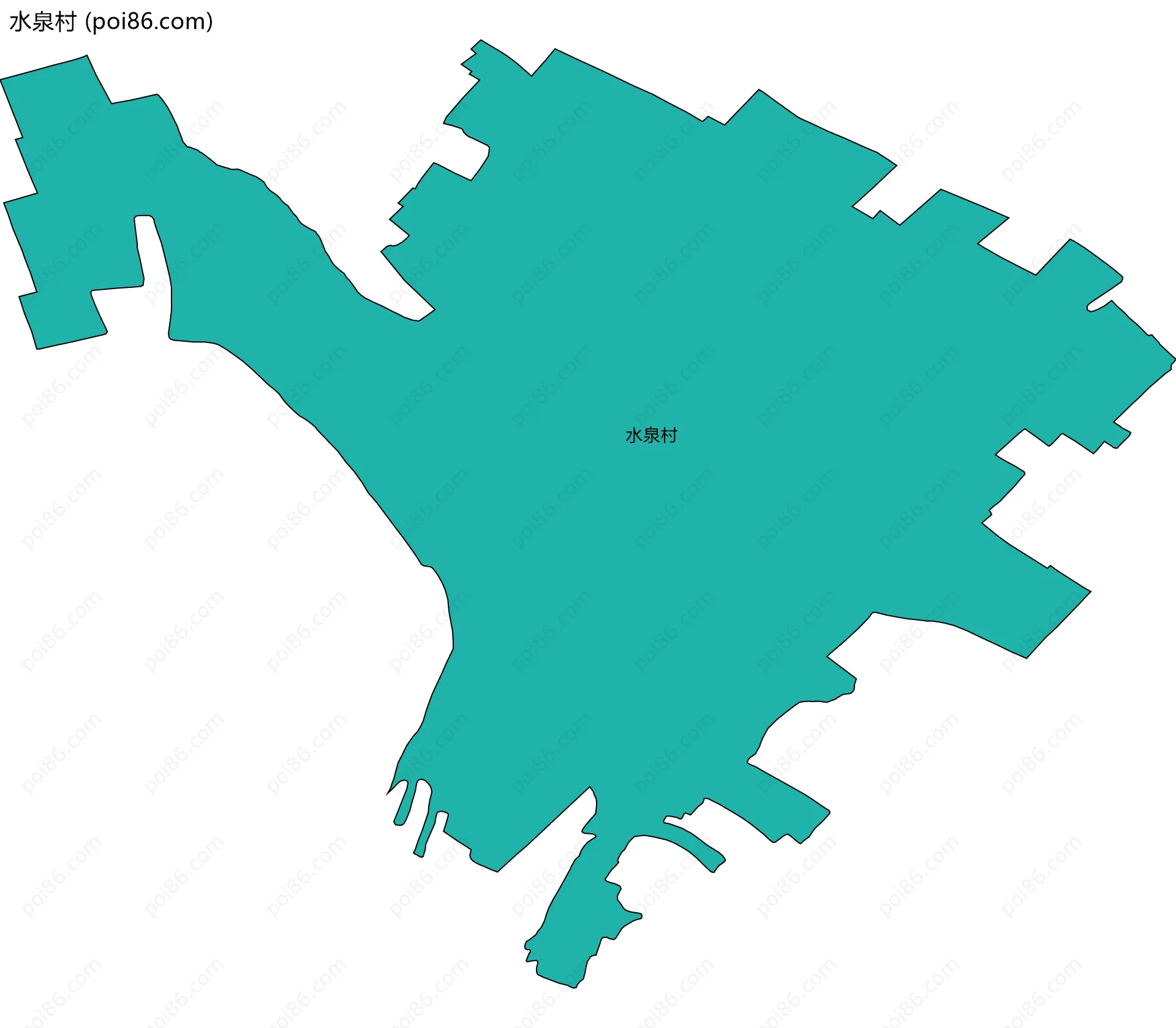 水泉村边界地图