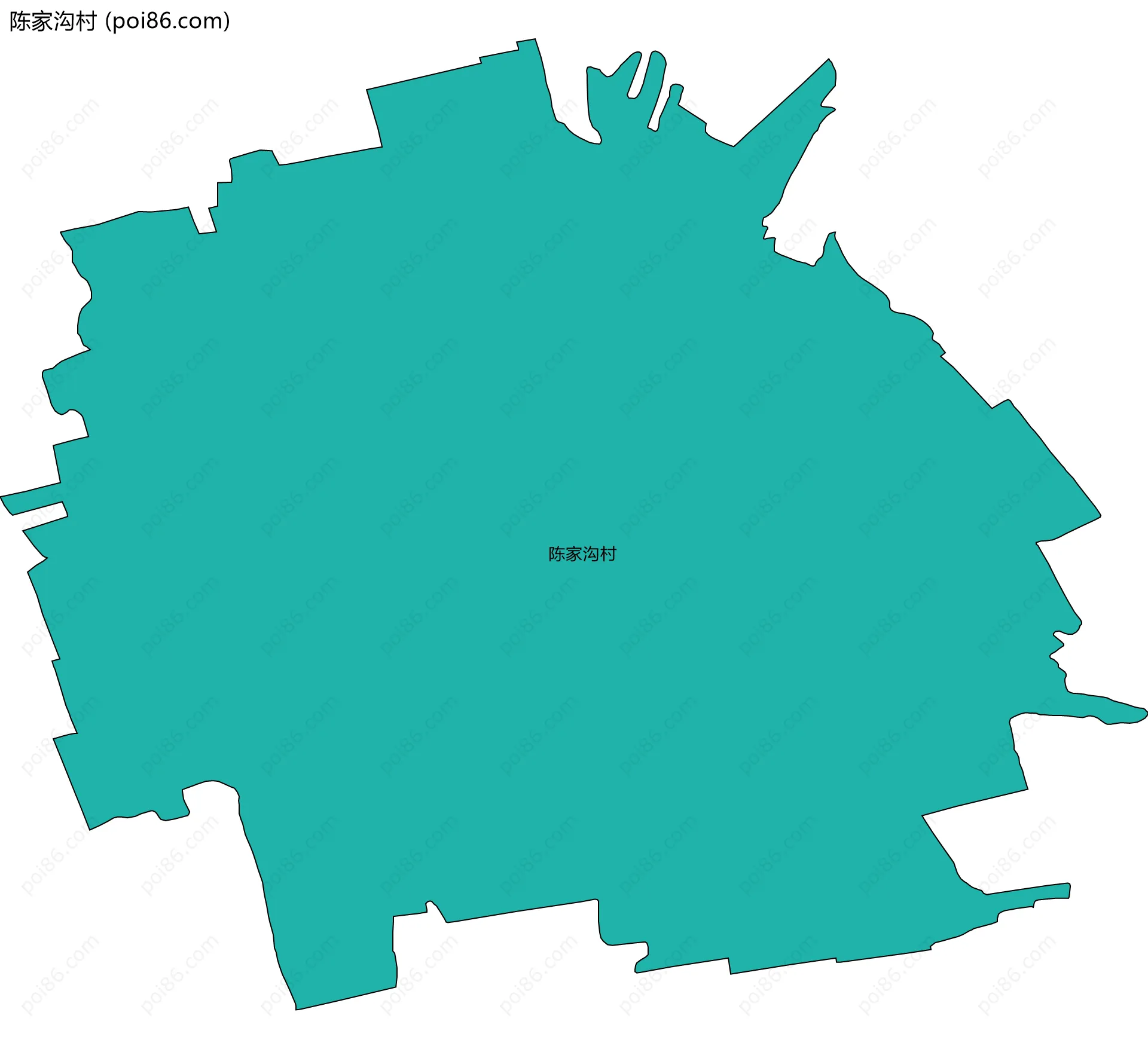 陈家沟村边界地图