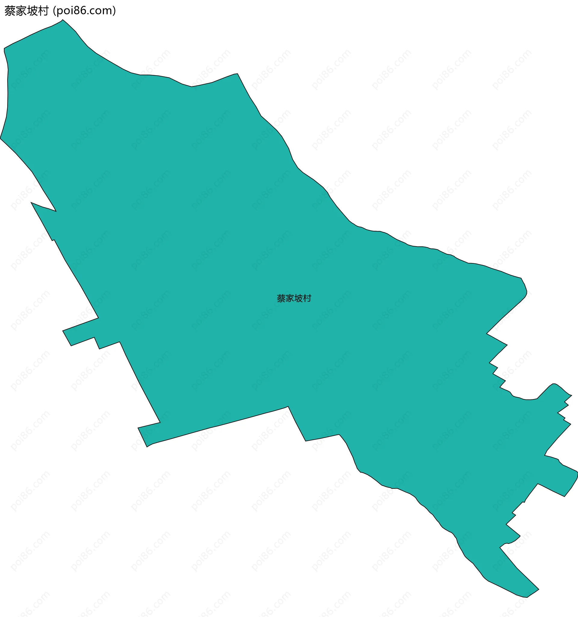 蔡家坡村边界地图