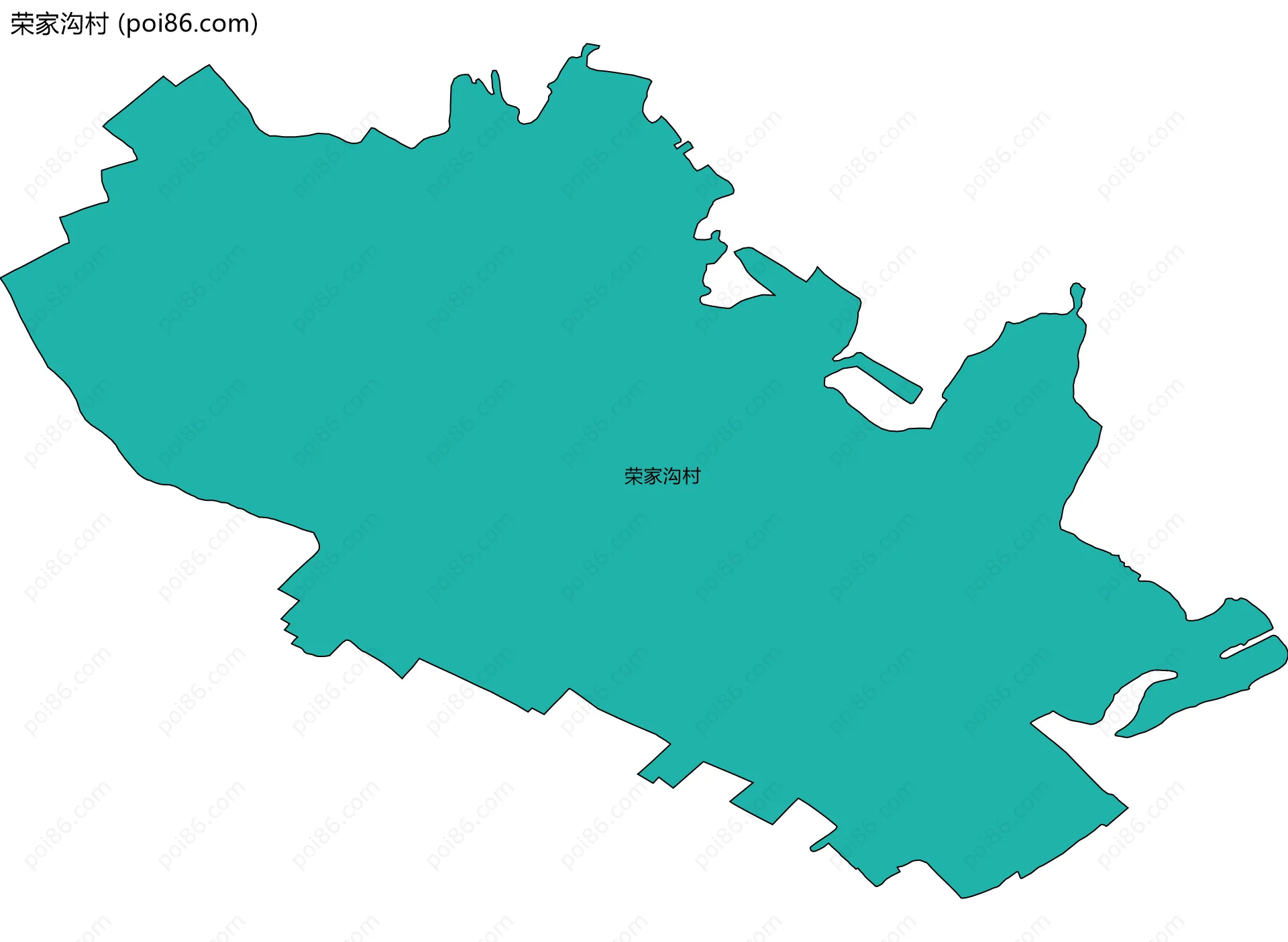 荣家沟村边界地图