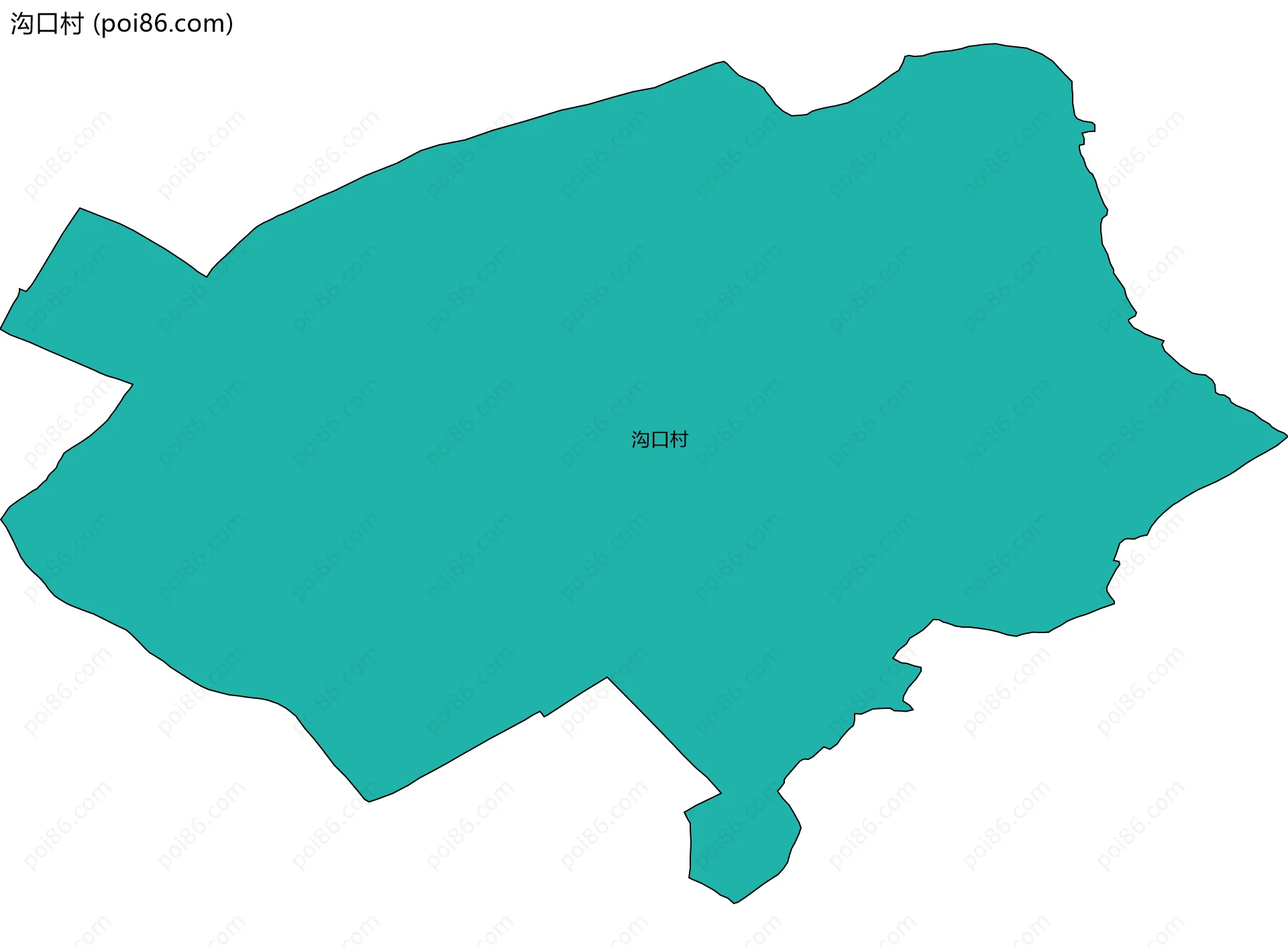 沟口村边界地图