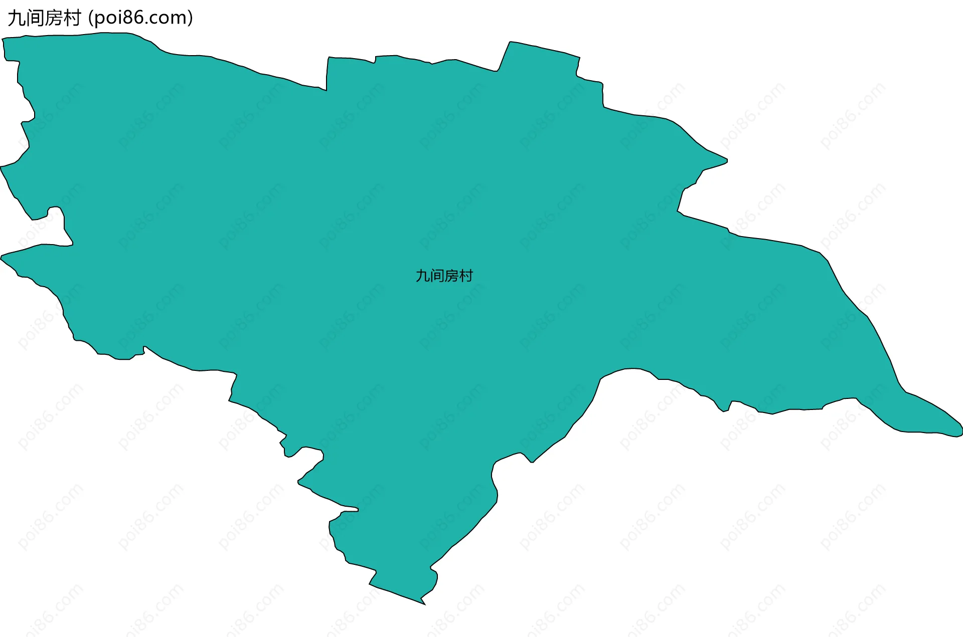 九间房村边界地图