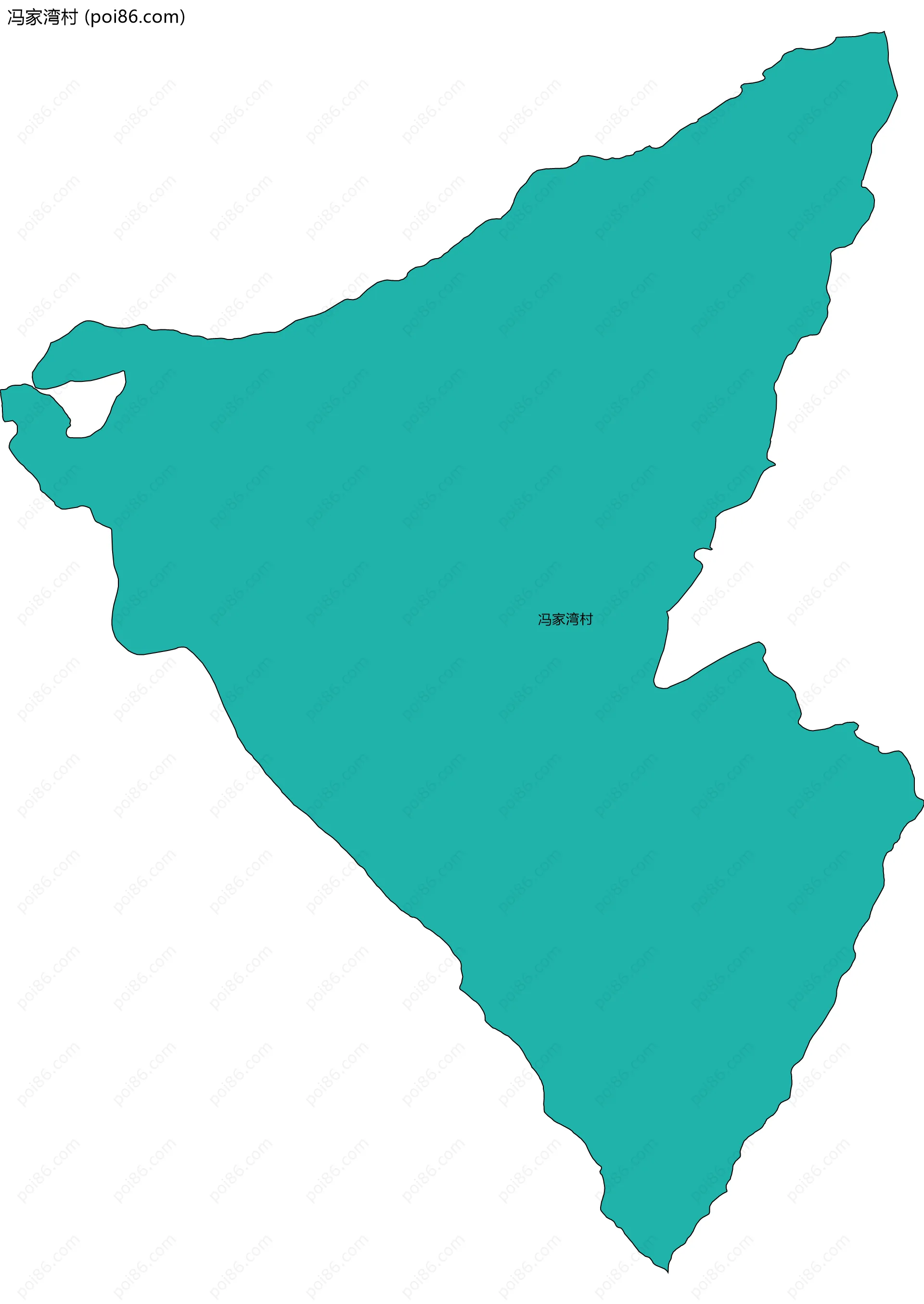 冯家湾村边界地图