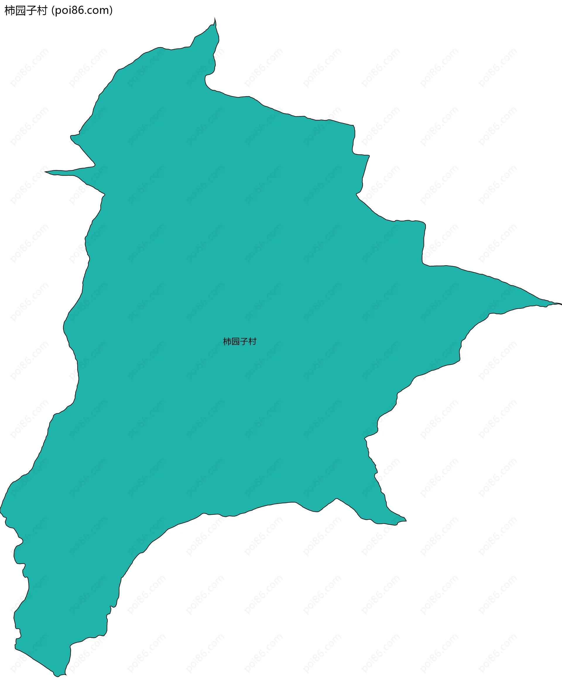 柿园子村边界地图