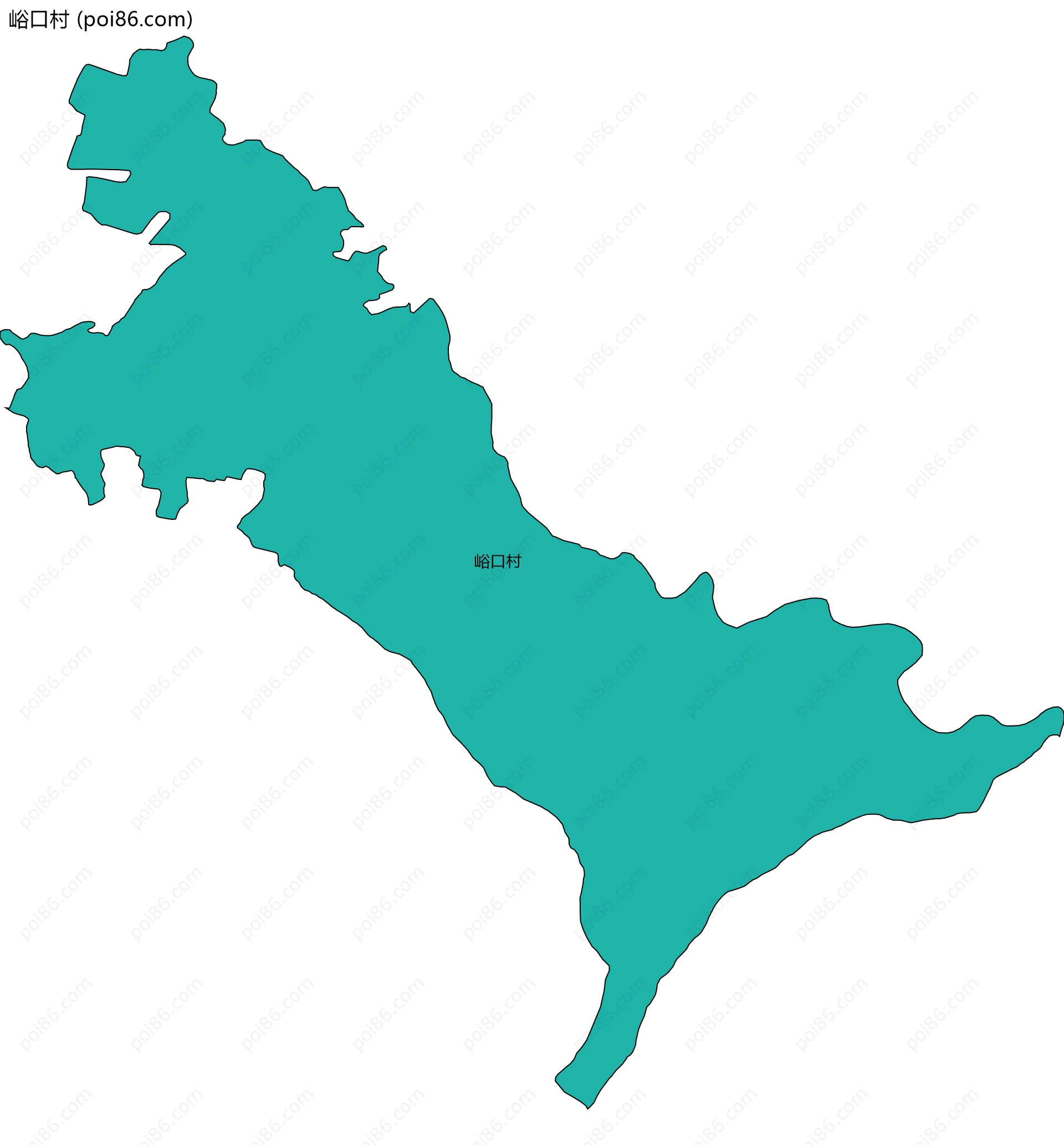 峪口村边界地图