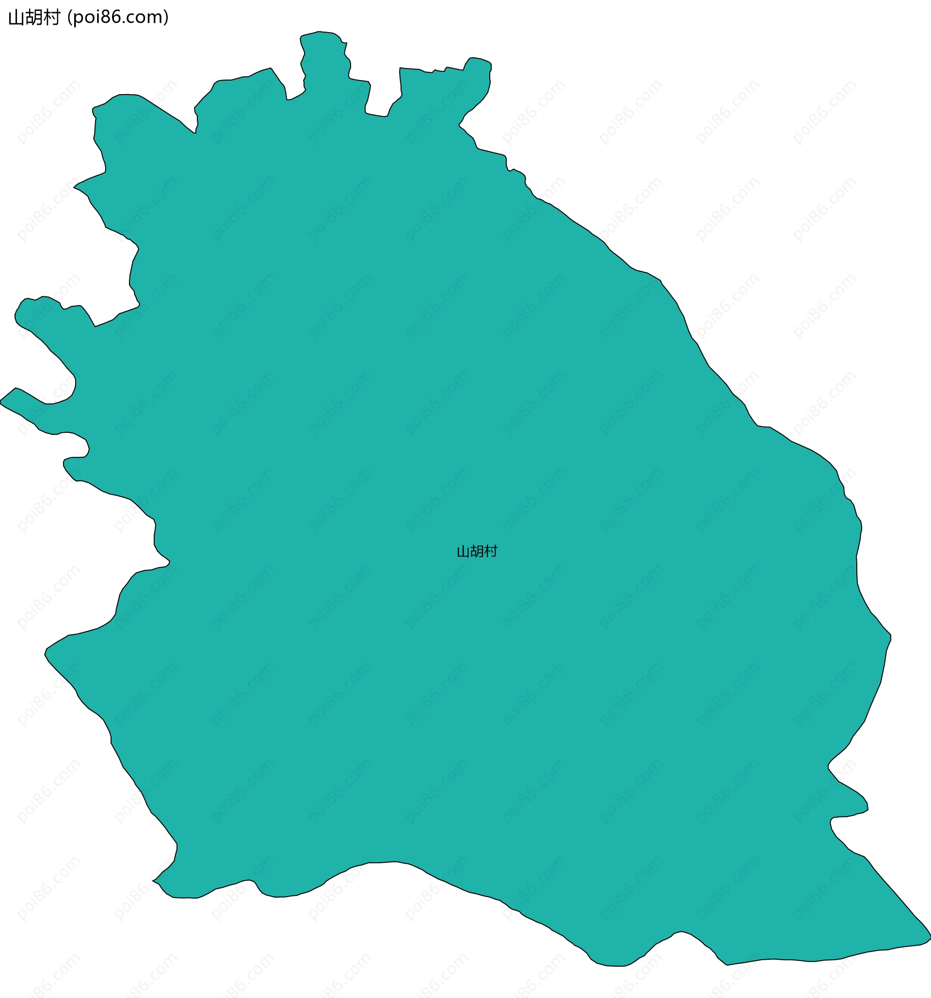 山胡村边界地图
