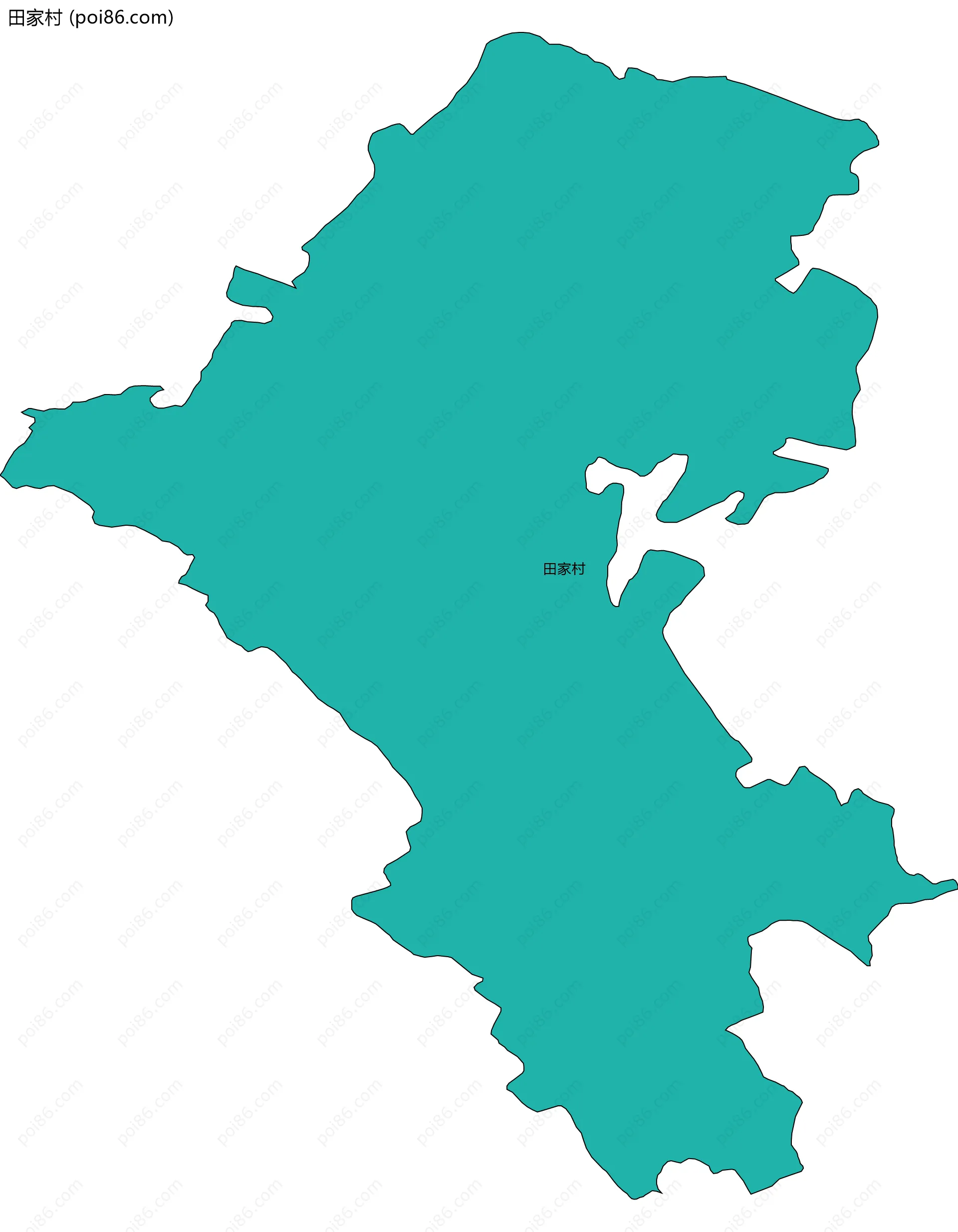 田家村边界地图