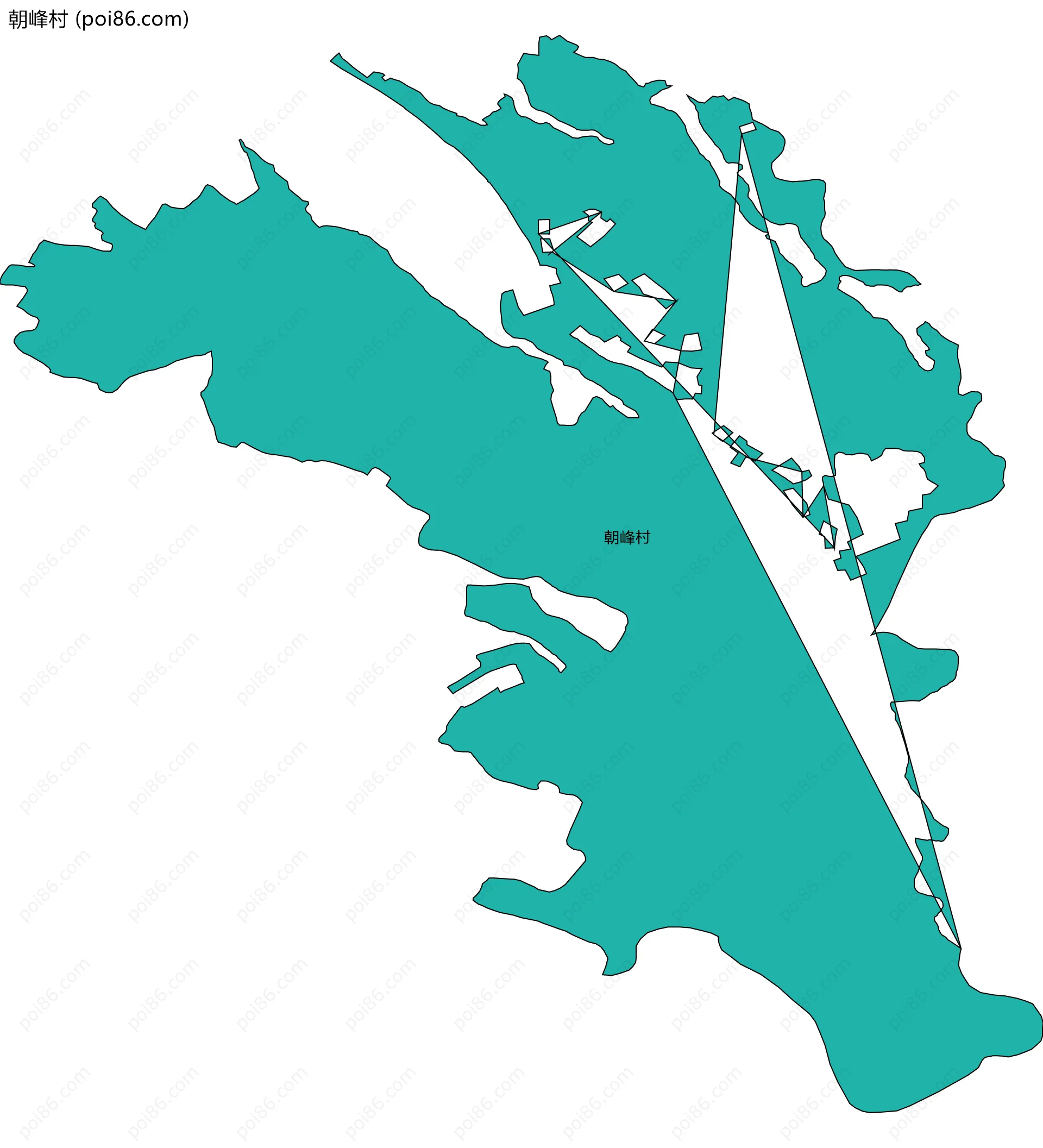 朝峰村边界地图
